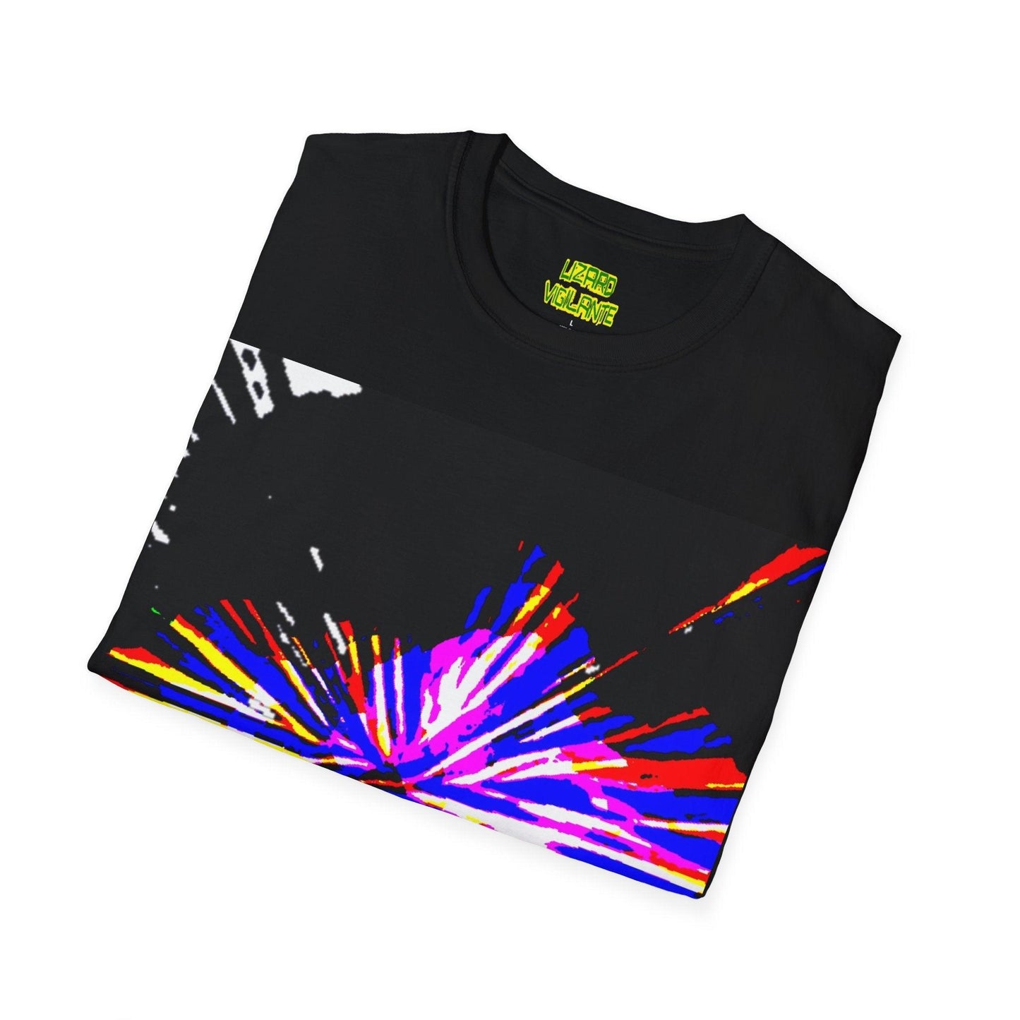 Neon Bursted Unisex Softstyle T-Shirt - Lizard Vigilante