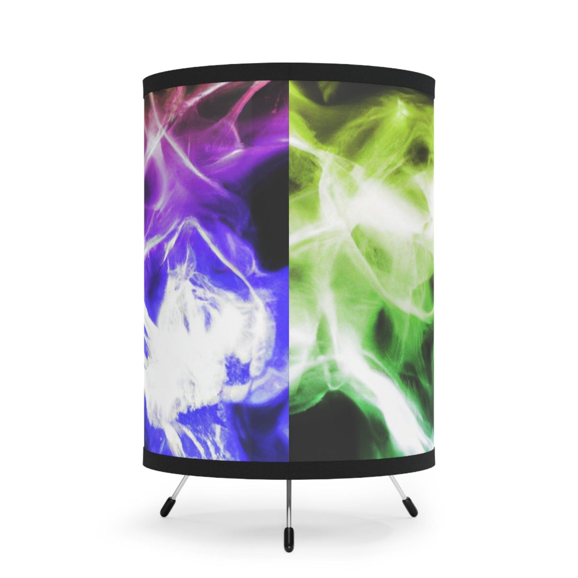 Neon Smoke Show Tripod Lamp with High-Res Printed Shade, US\CA plug - Lizard Vigilante