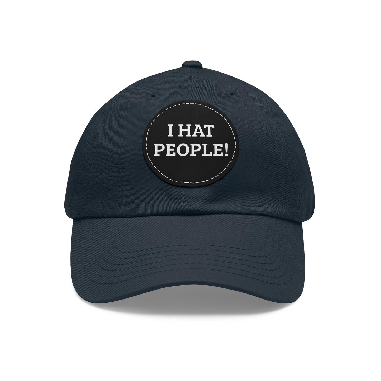 I HAT PEOPLE! Dad Hat with Leather Patch (Round) - Lizard Vigilante