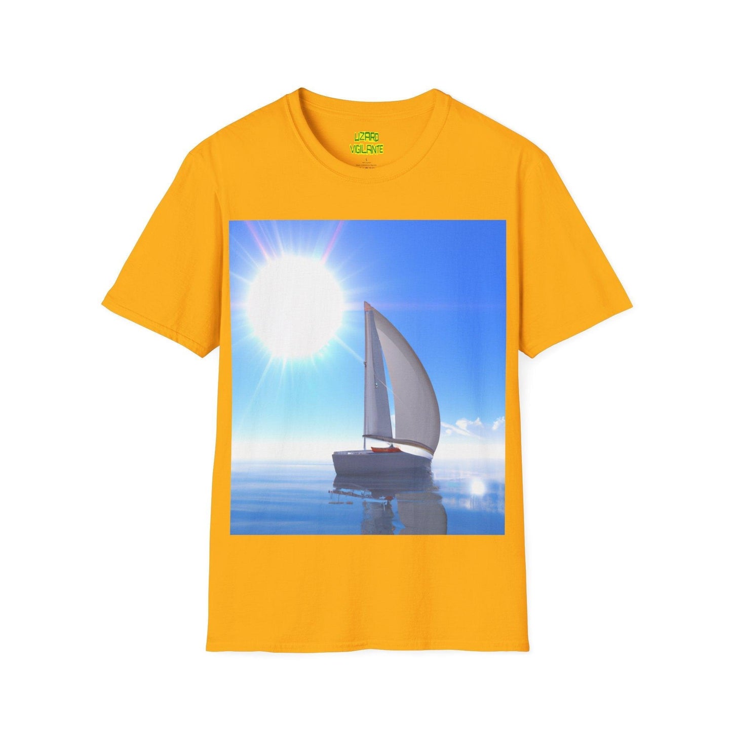 Sailing Boat Horiz Unisex Softstyle T-Shirt - Lizard Vigilante