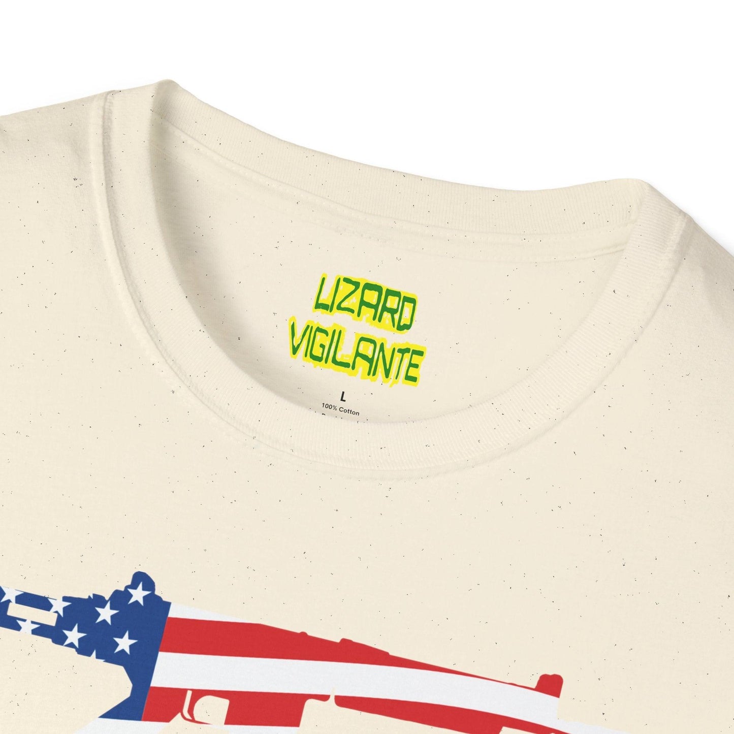 American Flag Guns Unisex Softstyle T-Shirt - Lizard Vigilante