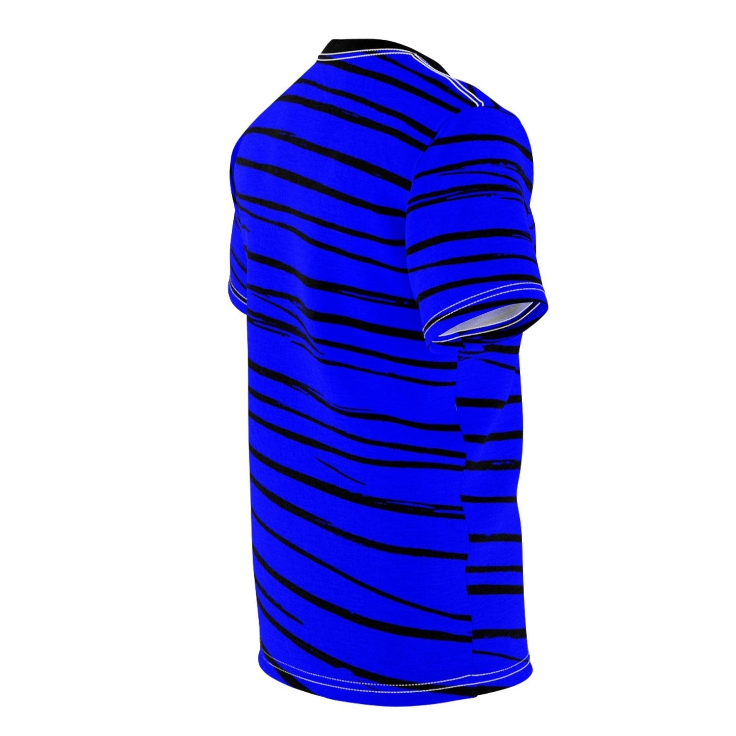 Black & Blue Strips Unisex Tee - Lizard Vigilante