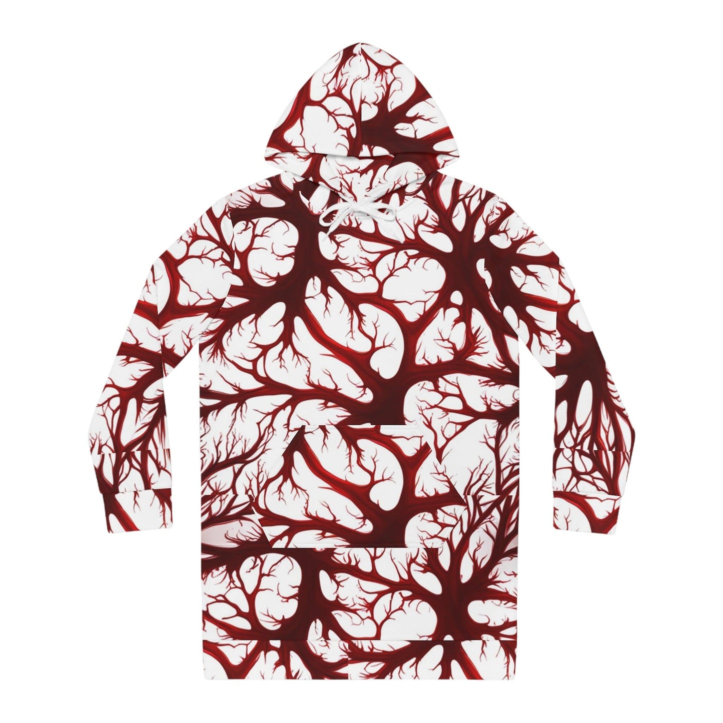 Women's Blood Network Hoodie Dress - Premium All Over Prints from Printify - Just $52.99! Shop now at Lizard Vigilante