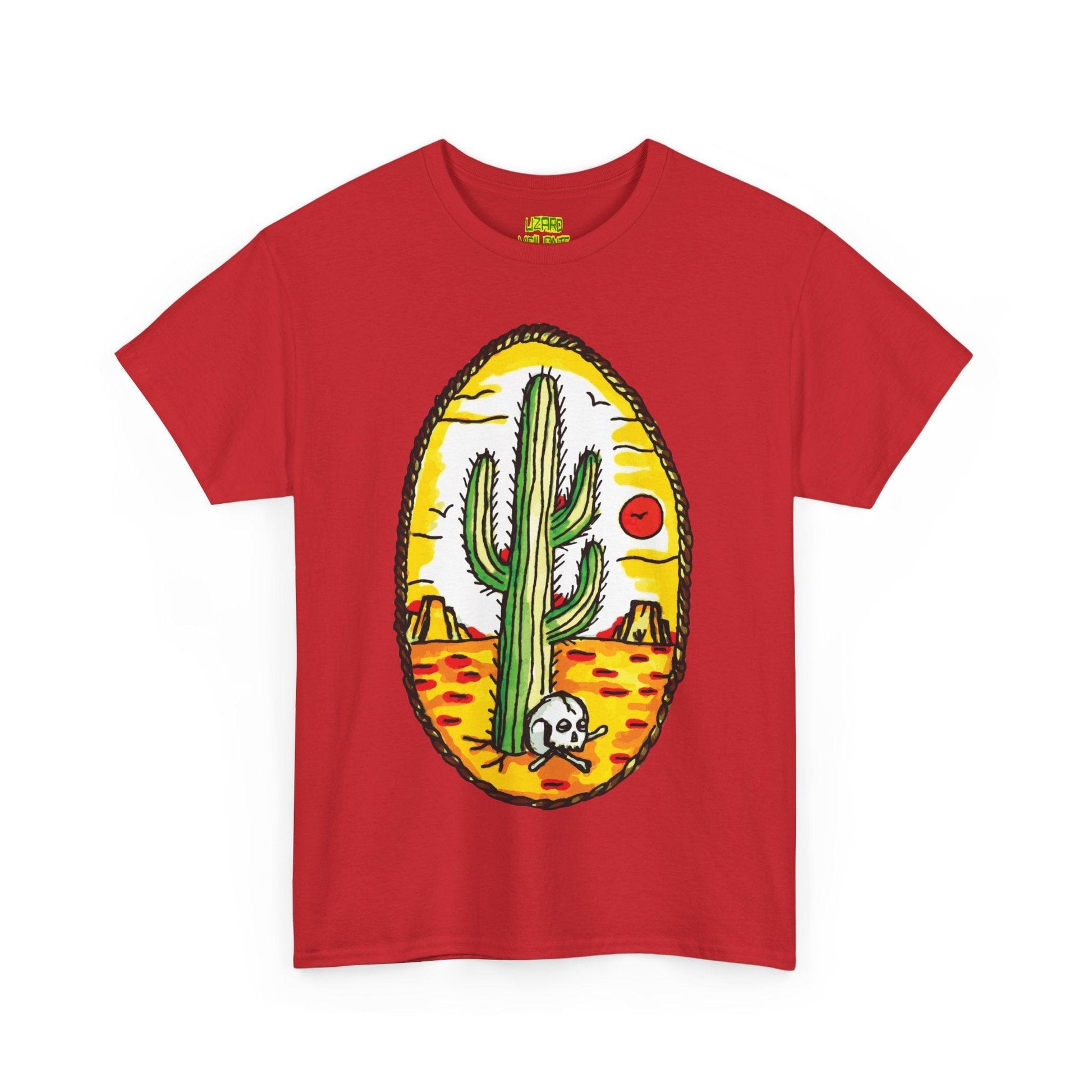 Cactus Skull Unisex Heavy Cotton Tee - Lizard Vigilante