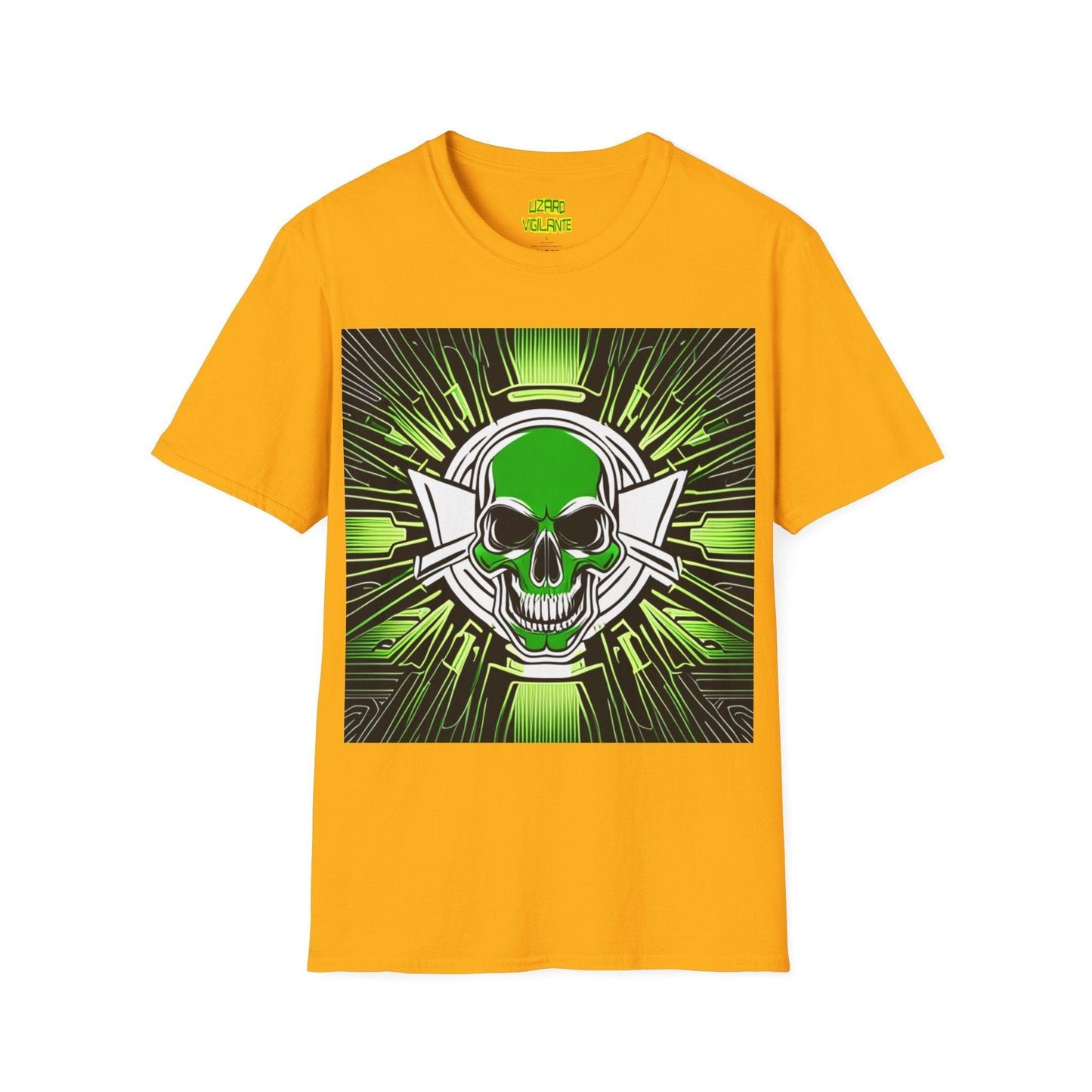 Skully Greene Unisex Softstyle T-Shirt - Lizard Vigilante