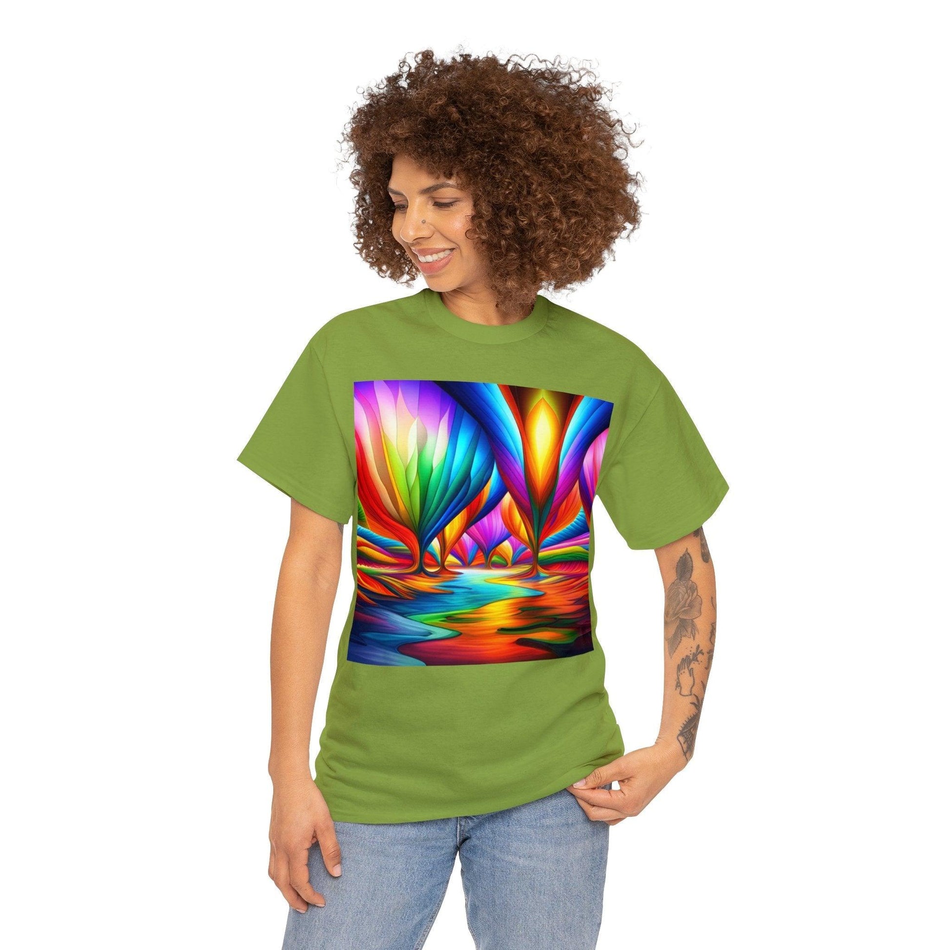 Salivation Multicolored Unisex Heavy Cotton Tee - Lizard Vigilante