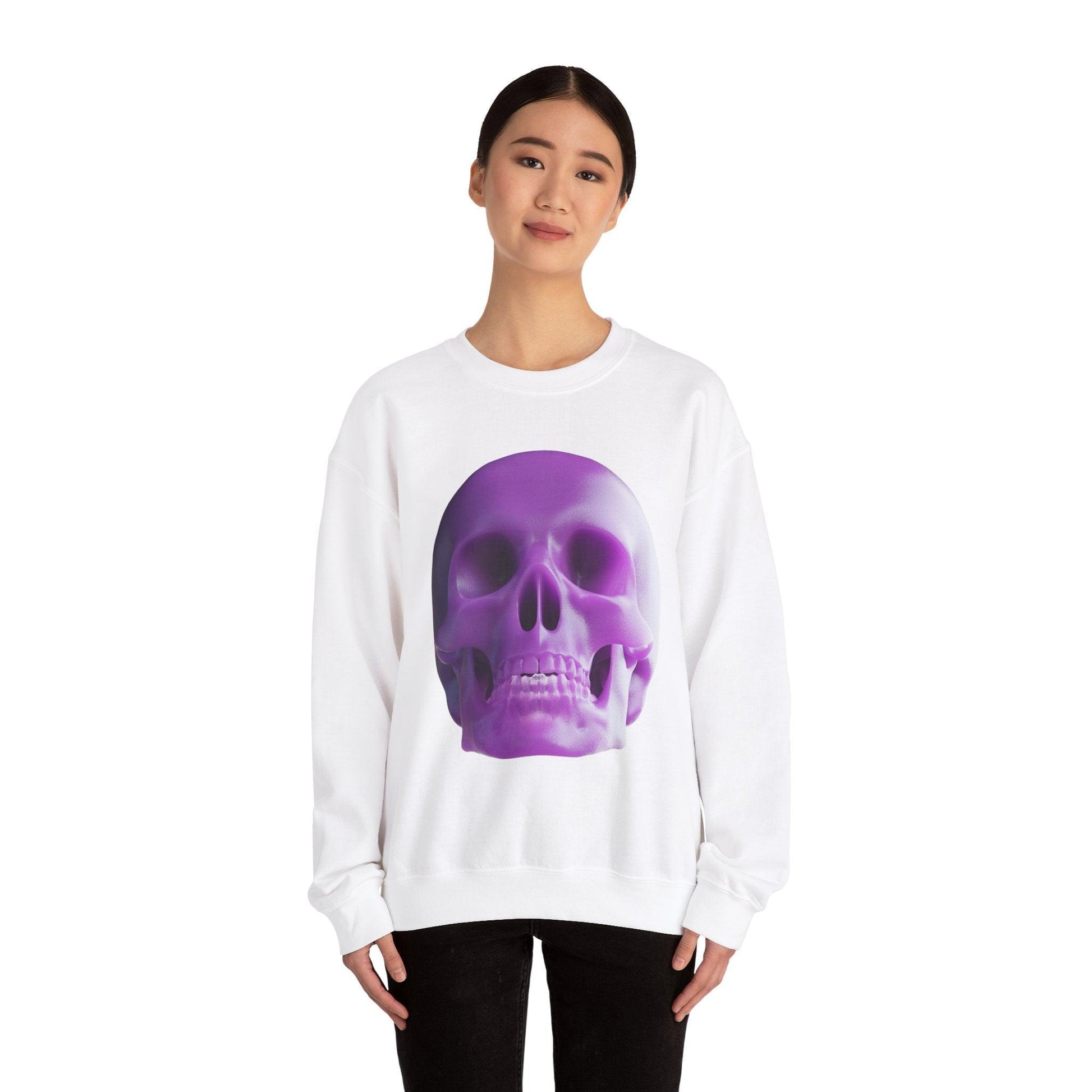 The Purple Skull of Glory Unisex Heavy Blend™ Crewneck Sweatshirt - Lizard Vigilante