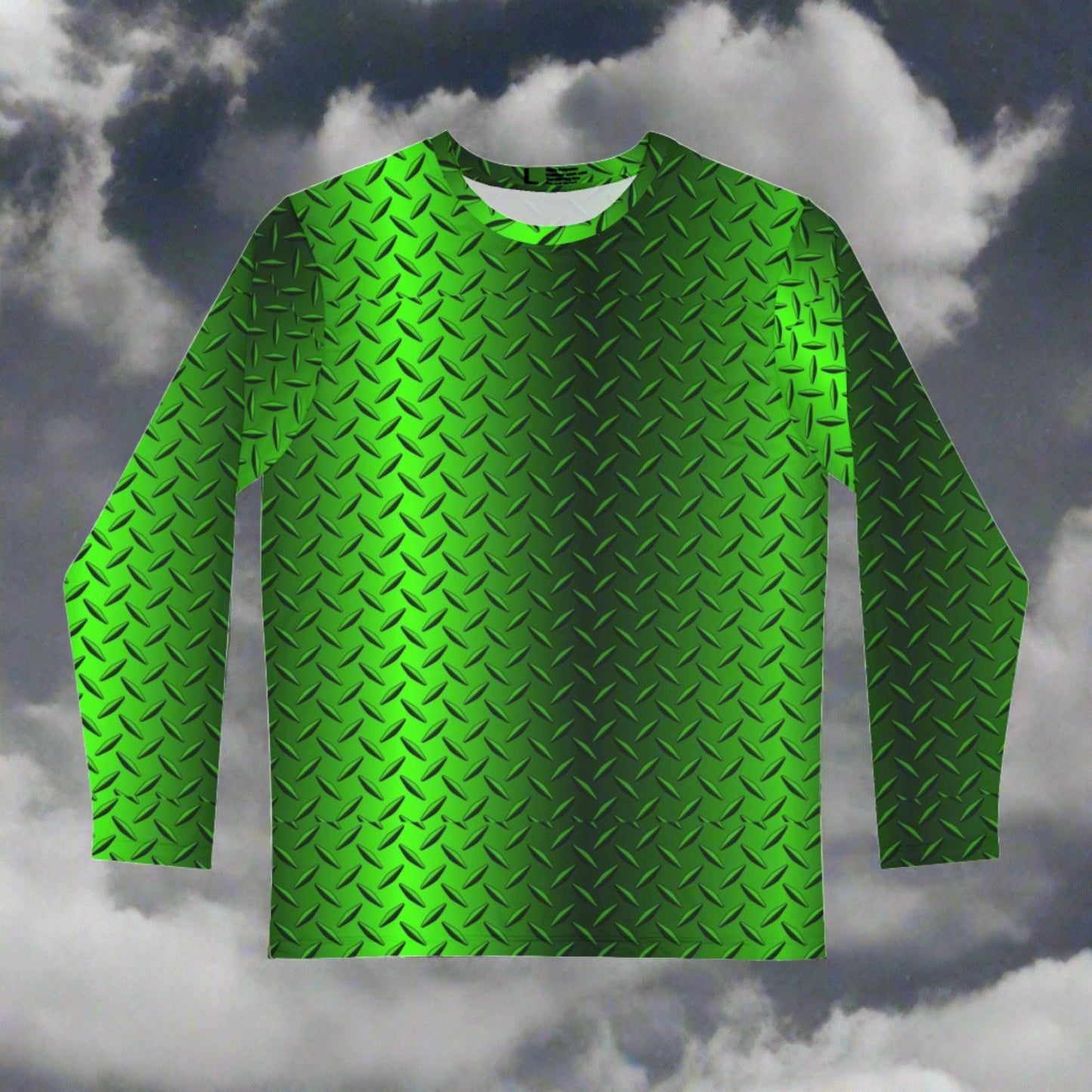 Green Metal Tread Men's Long Sleeve Shirt - Lizard Vigilante