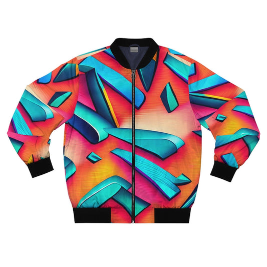 Geom Color Men's Bomber Jacket - Lizard Vigilante