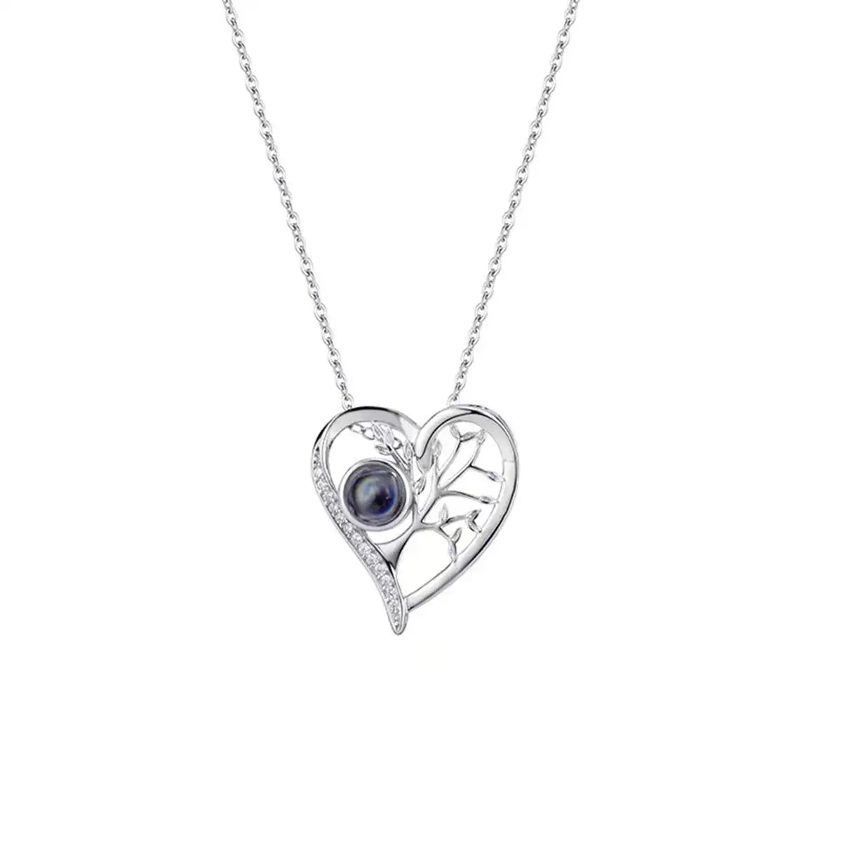 S925 Sterling Silver Love Tree I Love You Necklace