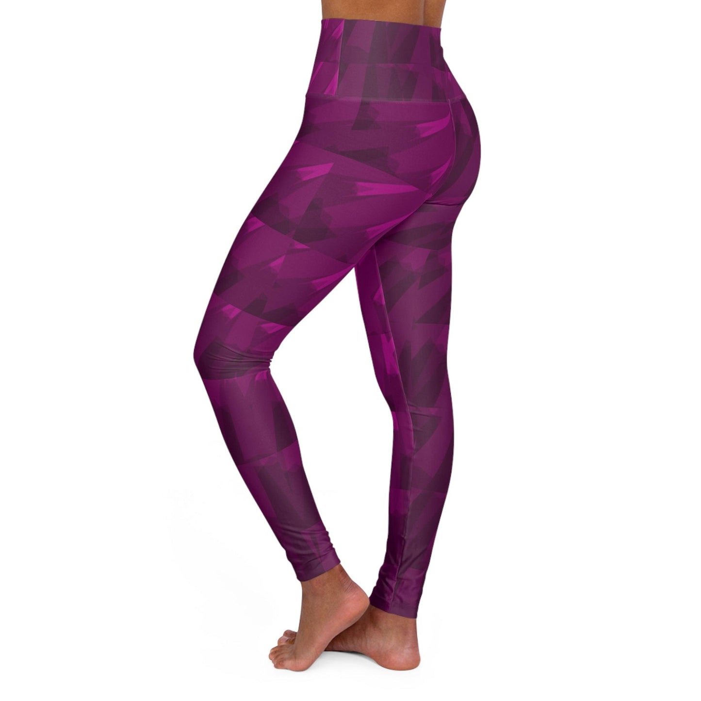 Purple Shower High Waisted Yoga Leggings - Lizard Vigilante