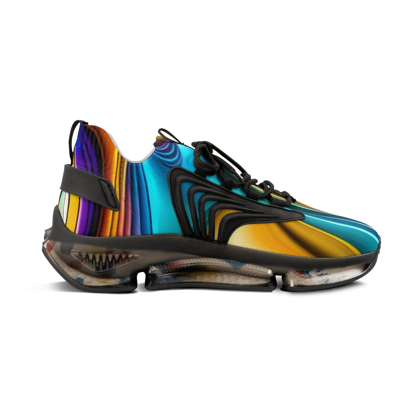 ColorSwirled Men's Mesh Sneakers - Lizard Vigilante