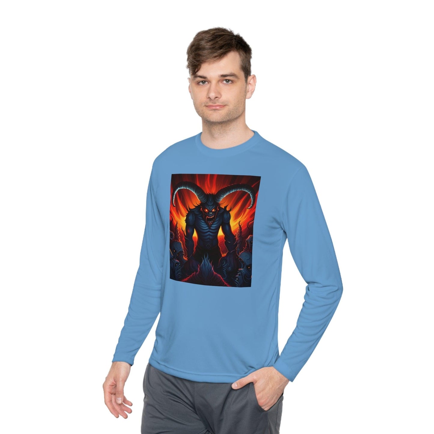 Horny Devil Unisex Lightweight Long Sleeve Tee - Lizard Vigilante