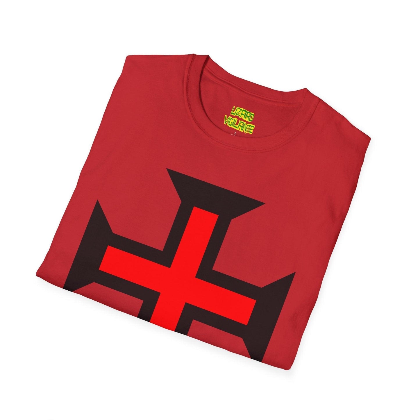 Crimson Cross Unisex Softstyle T-Shirt - Lizard Vigilante