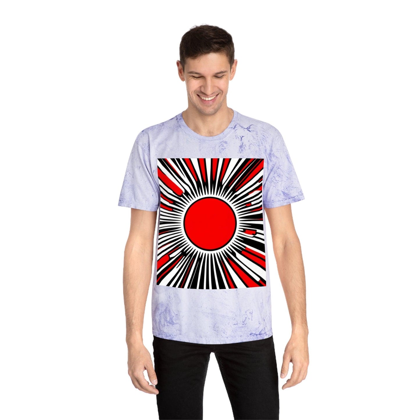 Red Circ Unisex Color Blast T-Shirt - Lizard Vigilante