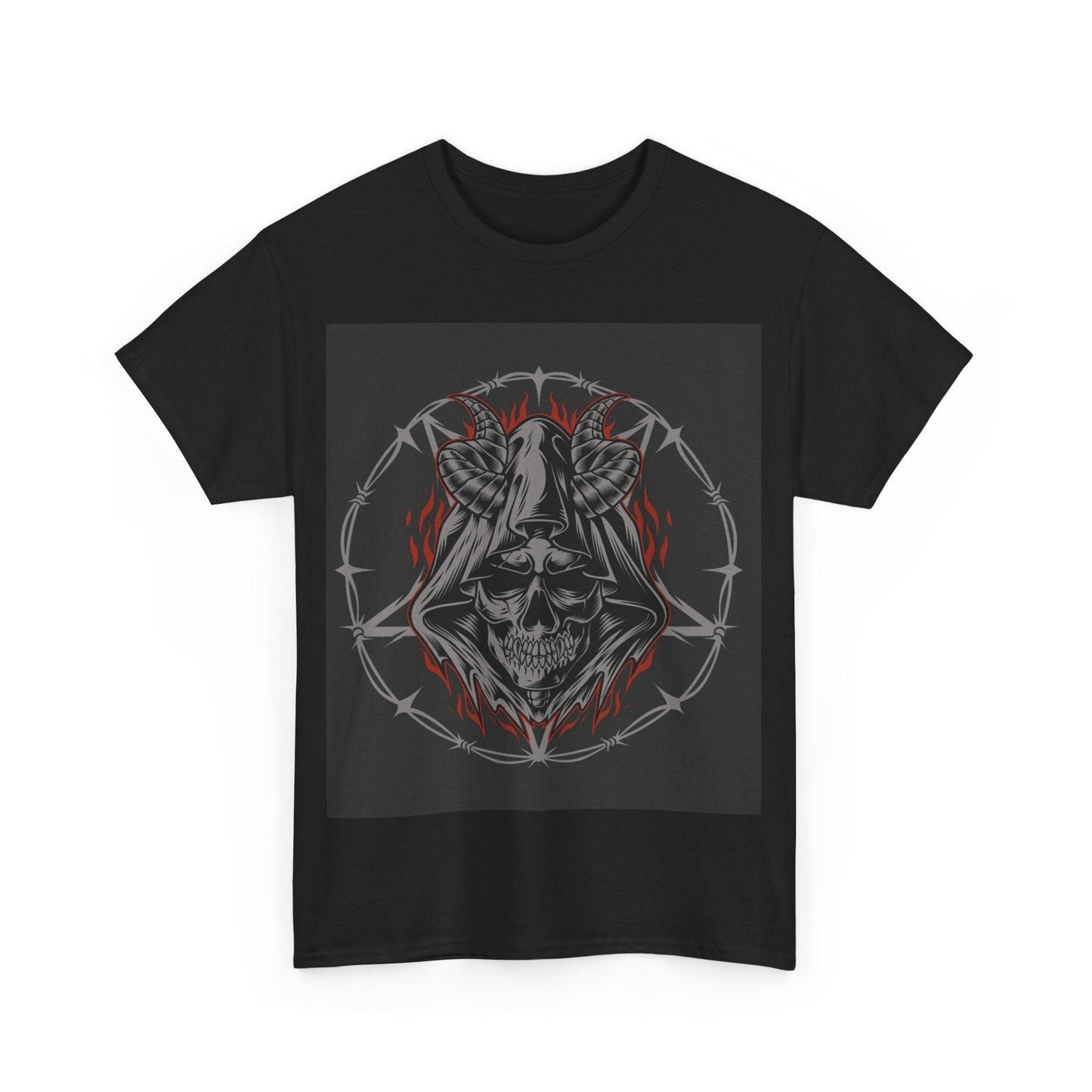 Hooded Skull Unisex Heavy Cotton Tee - Lizard Vigilante