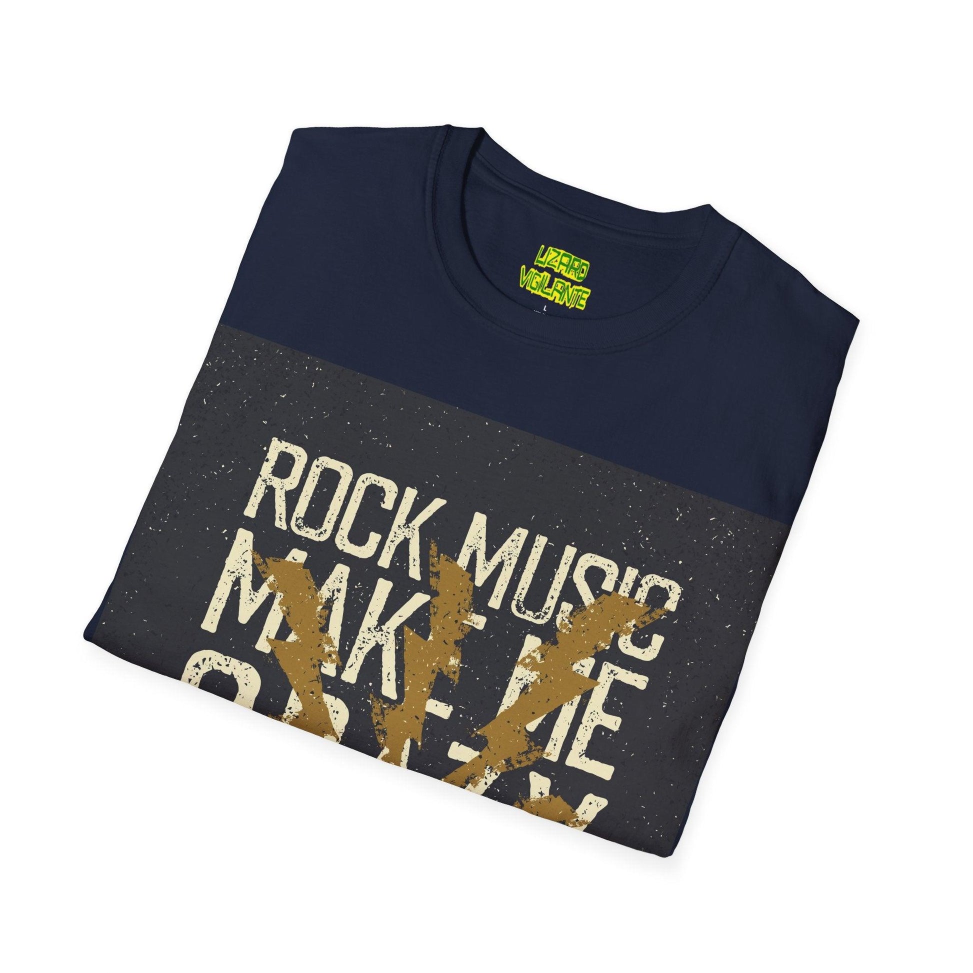 Rock Music Make Me Crazy Unisex Softstyle T-Shirt - Lizard Vigilante