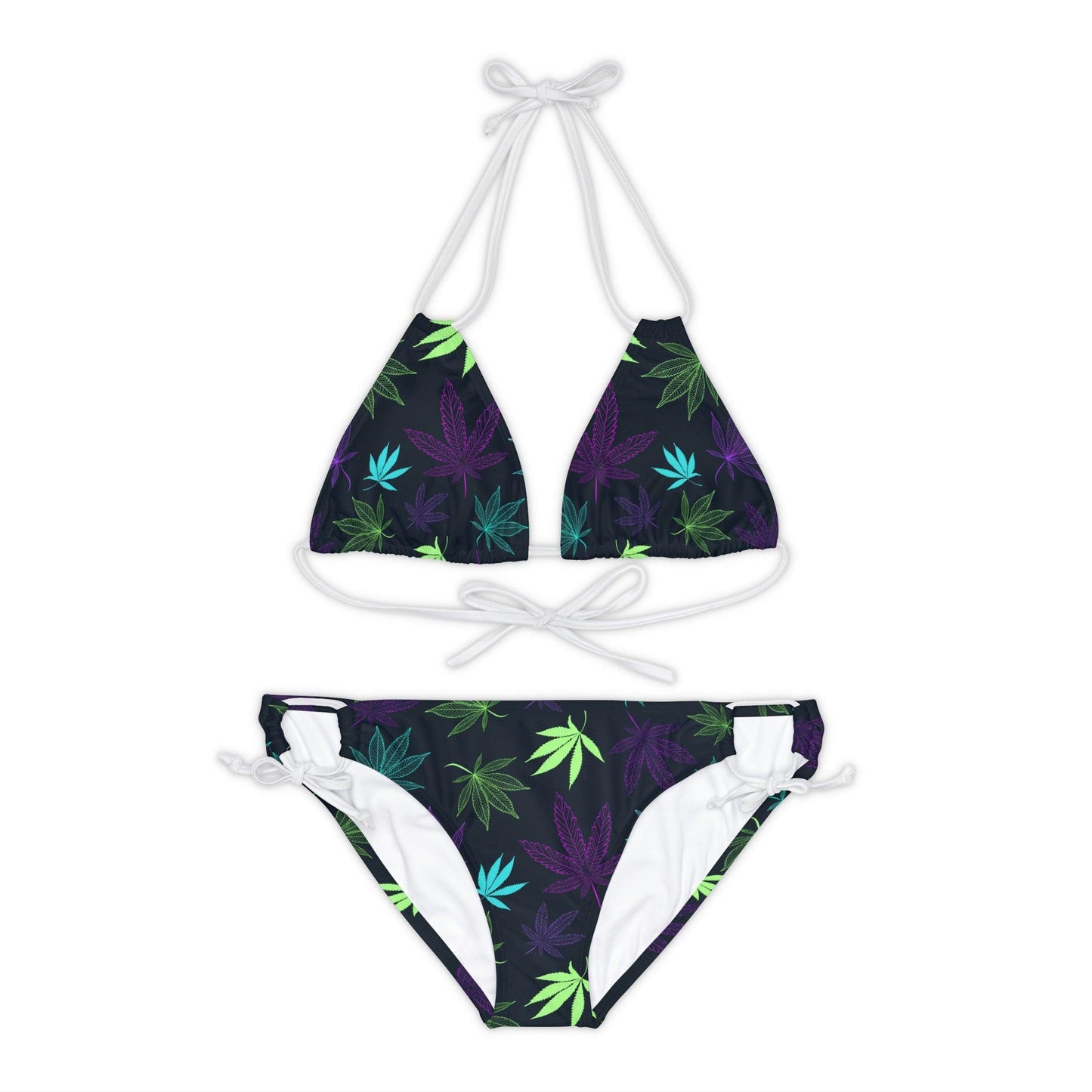 Happy Strappy Pot Leaf Bikini Set - Lizard Vigilante