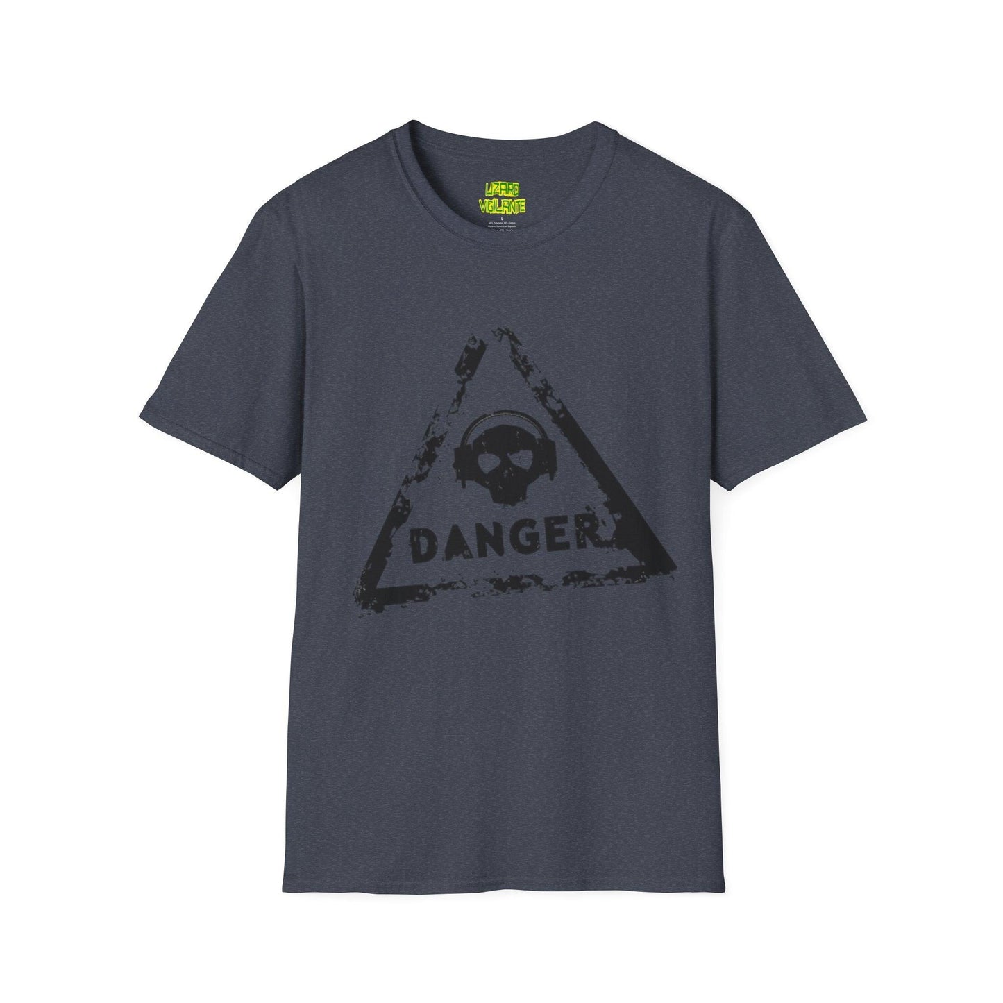 Danger Skull Unisex Softstyle T-Shirt - Lizard Vigilante