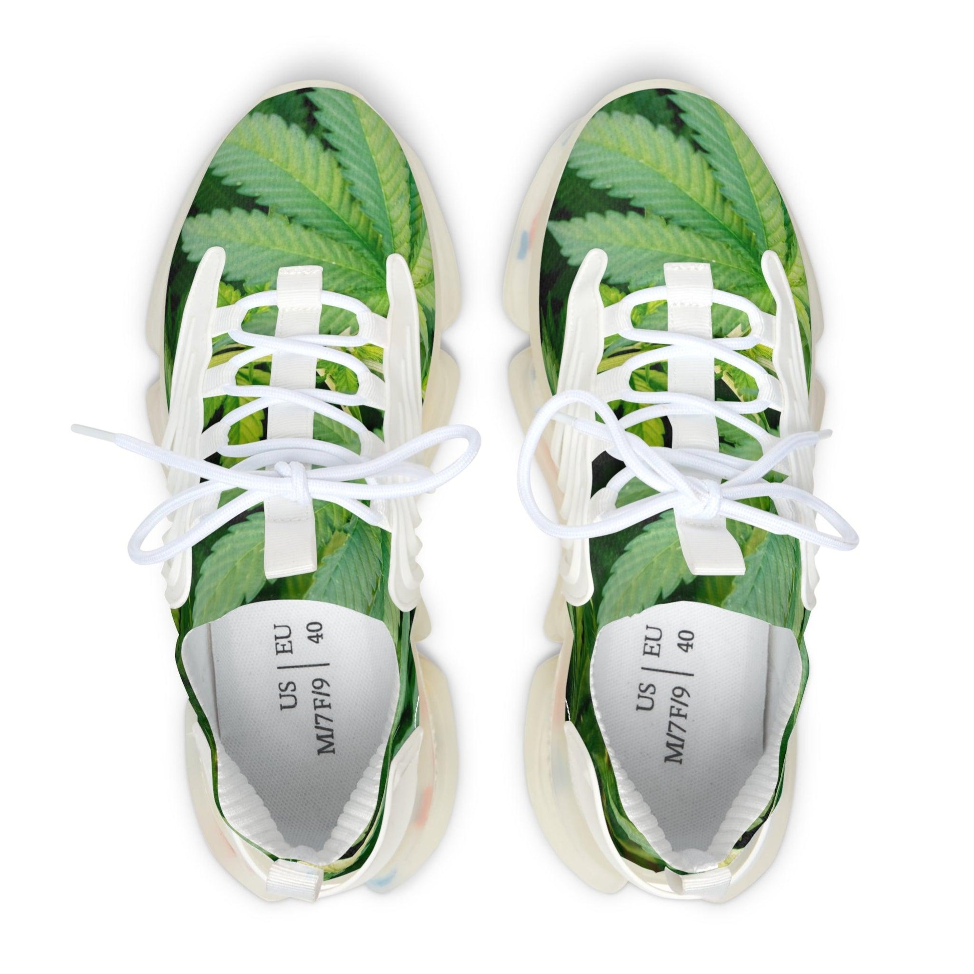 Women's Weed Leaves Mesh Sneakers - Premium Shoes from Printify - Just $67.69! Shop now at Lizard Vigilante