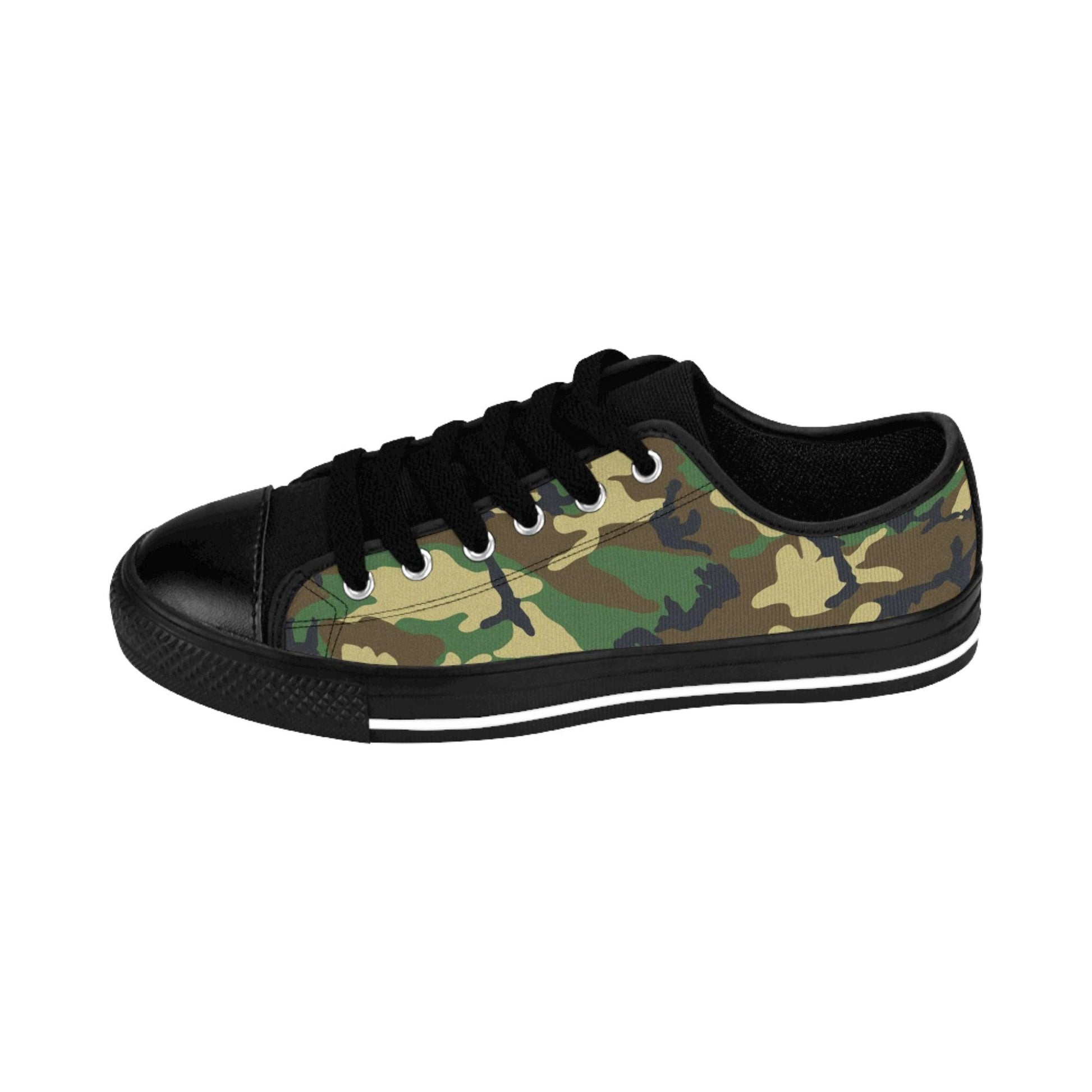 Green Black Camo Women's Sneakers - Lizard Vigilante