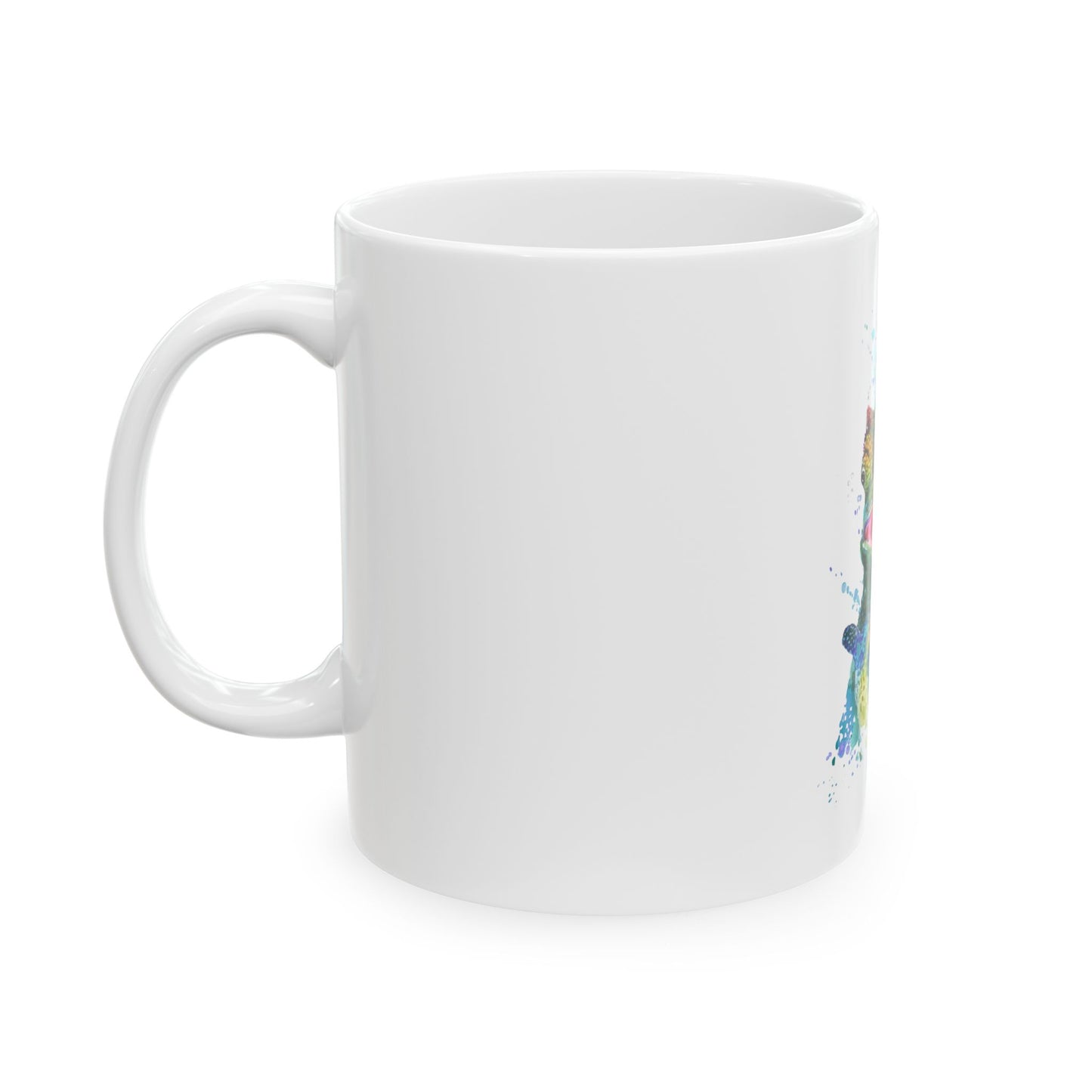 Cute Green Gecko Ceramic Mug – Fun Lizard Coffee Cup (11oz/15oz)