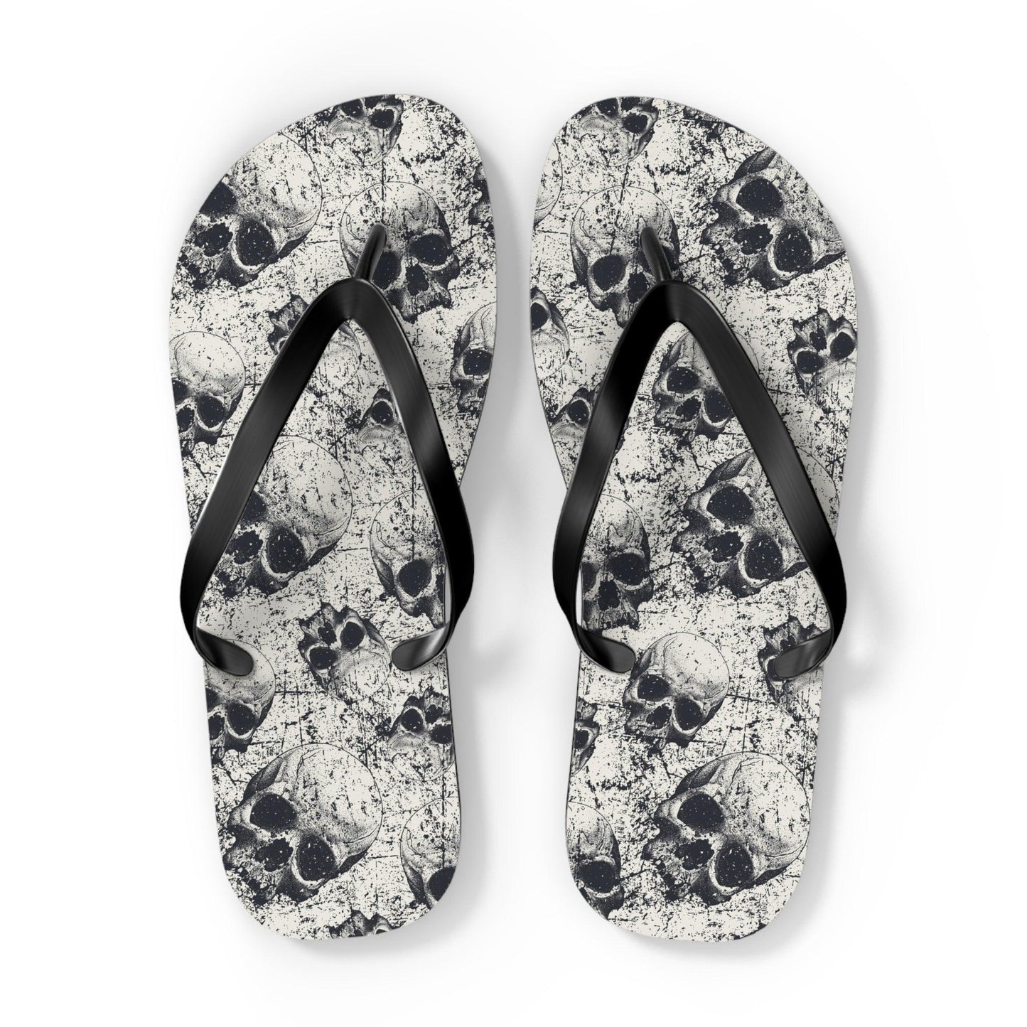 Ancient Skulls Flip Flops - Lizard Vigilante