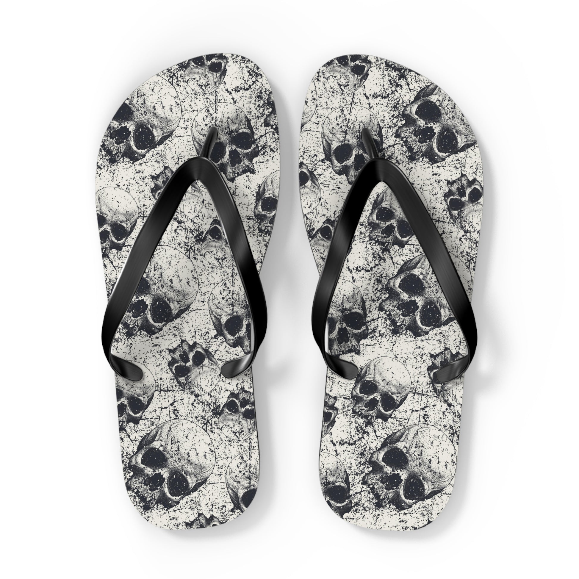 Ancient Skulls Flip Flops - Premium Shoes from Printify - Just $27.99! Shop now at Lizard Vigilante