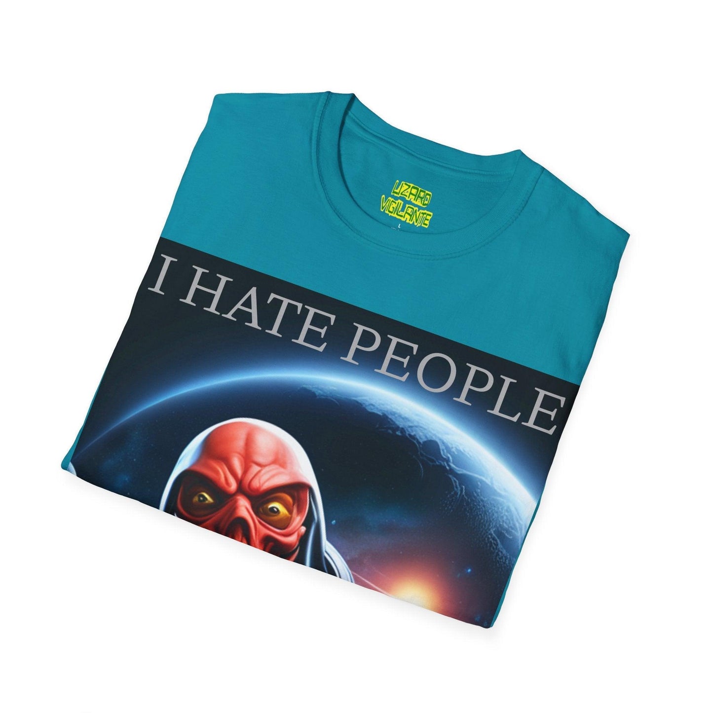 I Hate People Alien Unisex Softstyle T-Shirt - Lizard Vigilante