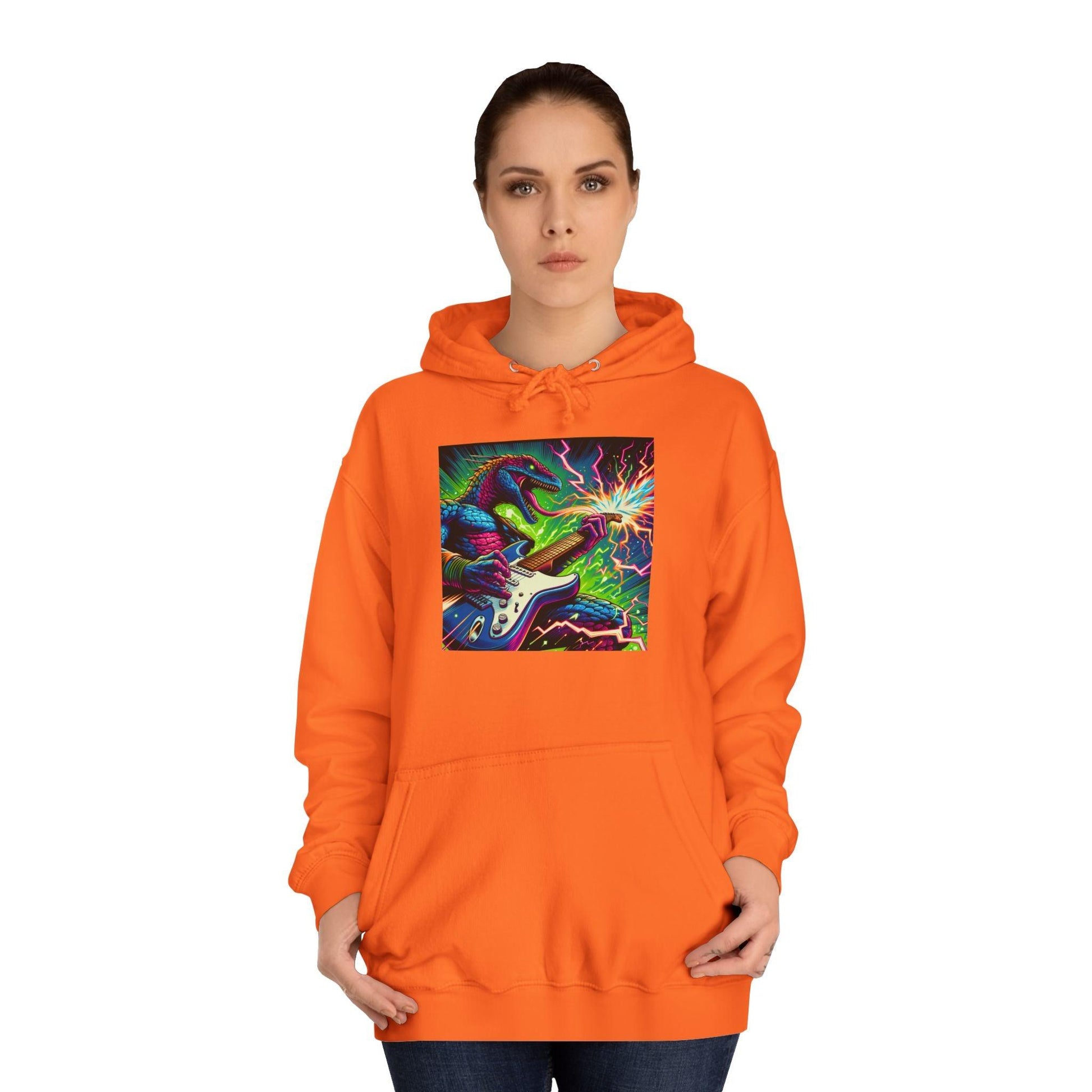 Lizard RockStar Unisex College Hoodie - Premium Hoodie from Printify - Just $54.16! Shop now at Lizard Vigilante