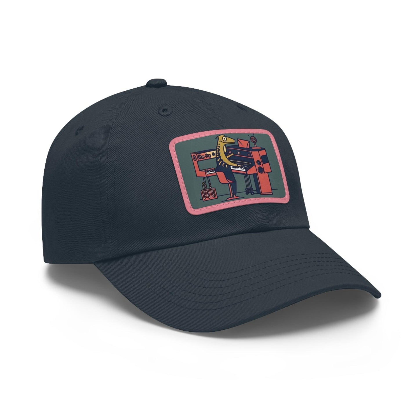 Lizard Vigilante Organs Dad Hat with Leather Patch (Rectangle) - Lizard Vigilante