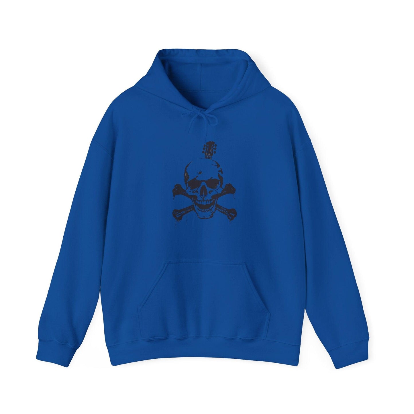 Guitar Skull Cross Bones Unisex Heavy Blend™ Hooded Sweatshirt - Premium Hoodie from Printify - Just $39.34! Shop now at Lizard Vigilante