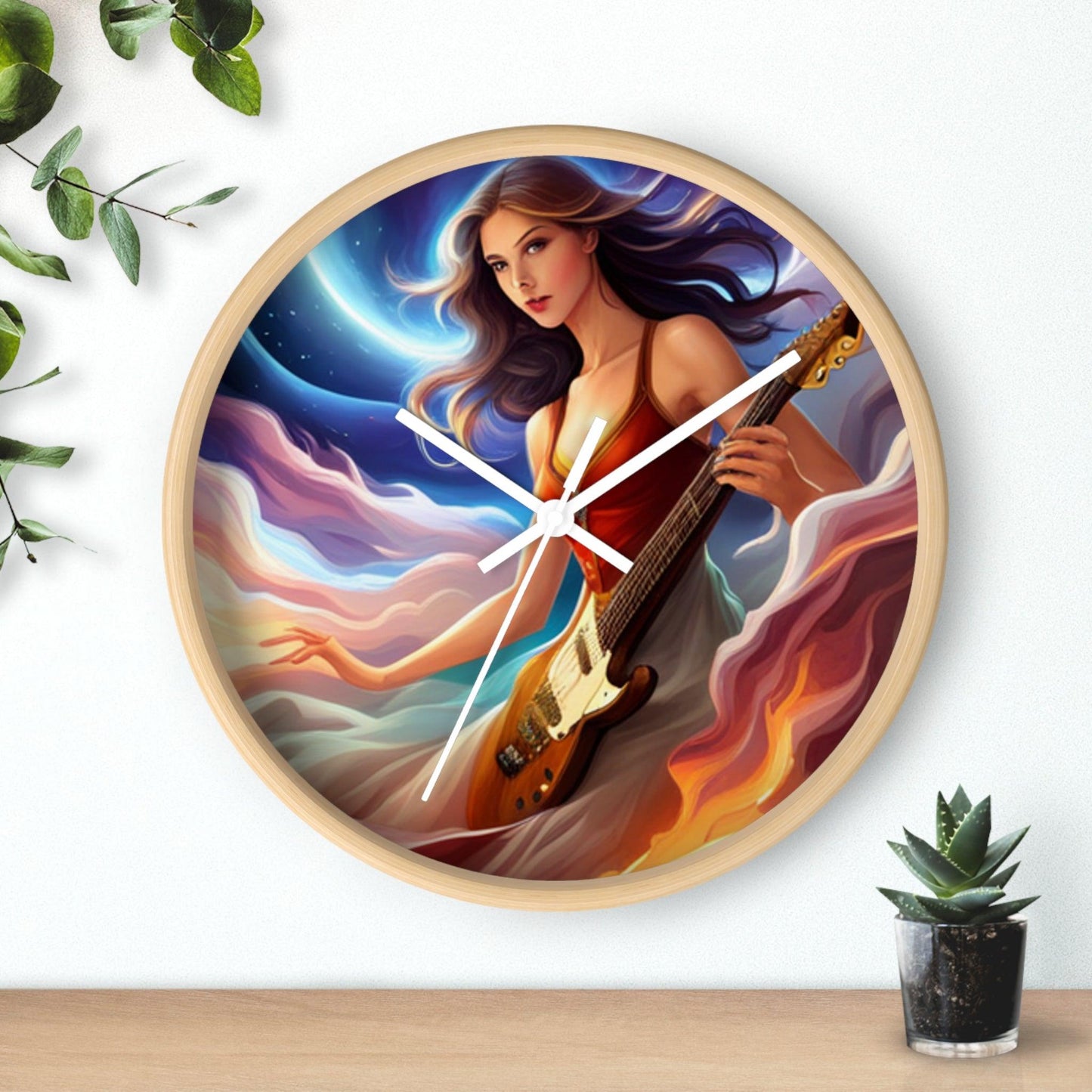 Guitar Princess Wall Clock - Lizard Vigilante