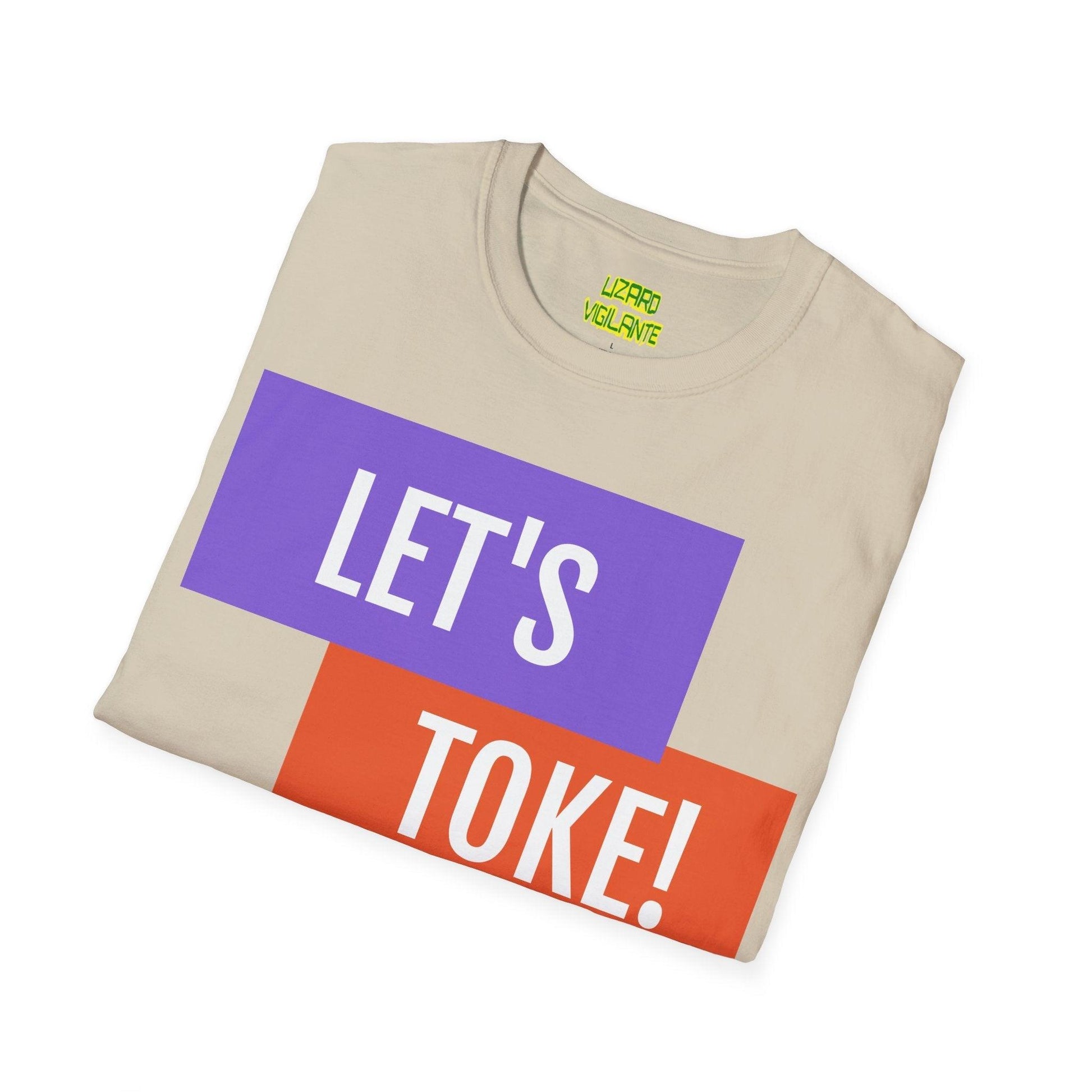 LET'S TOKE! With GreenLeaf Silo Unisex Softstyle T-Shirt / Weed Band Tee - Lizard Vigilante