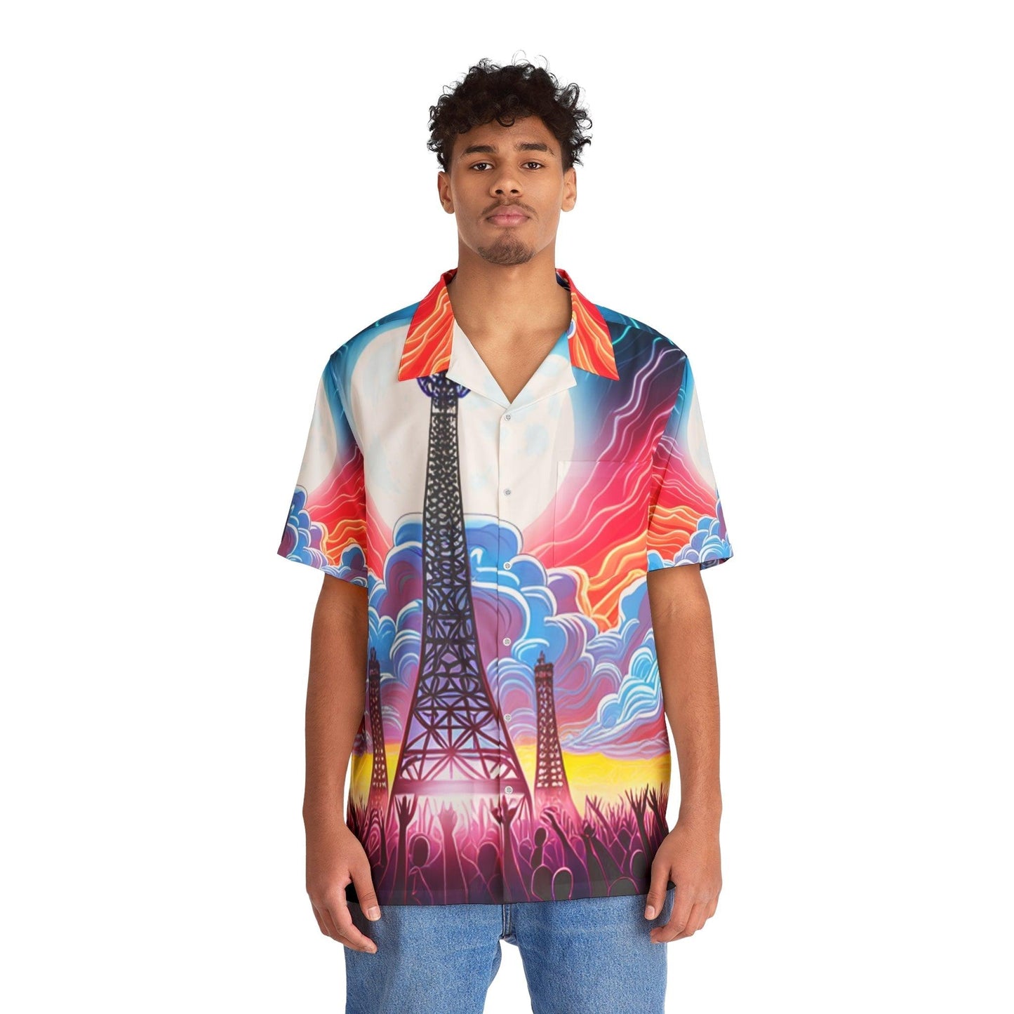 Sell Tower Reach Men's Hawaiian Shirt - Lizard Vigilante