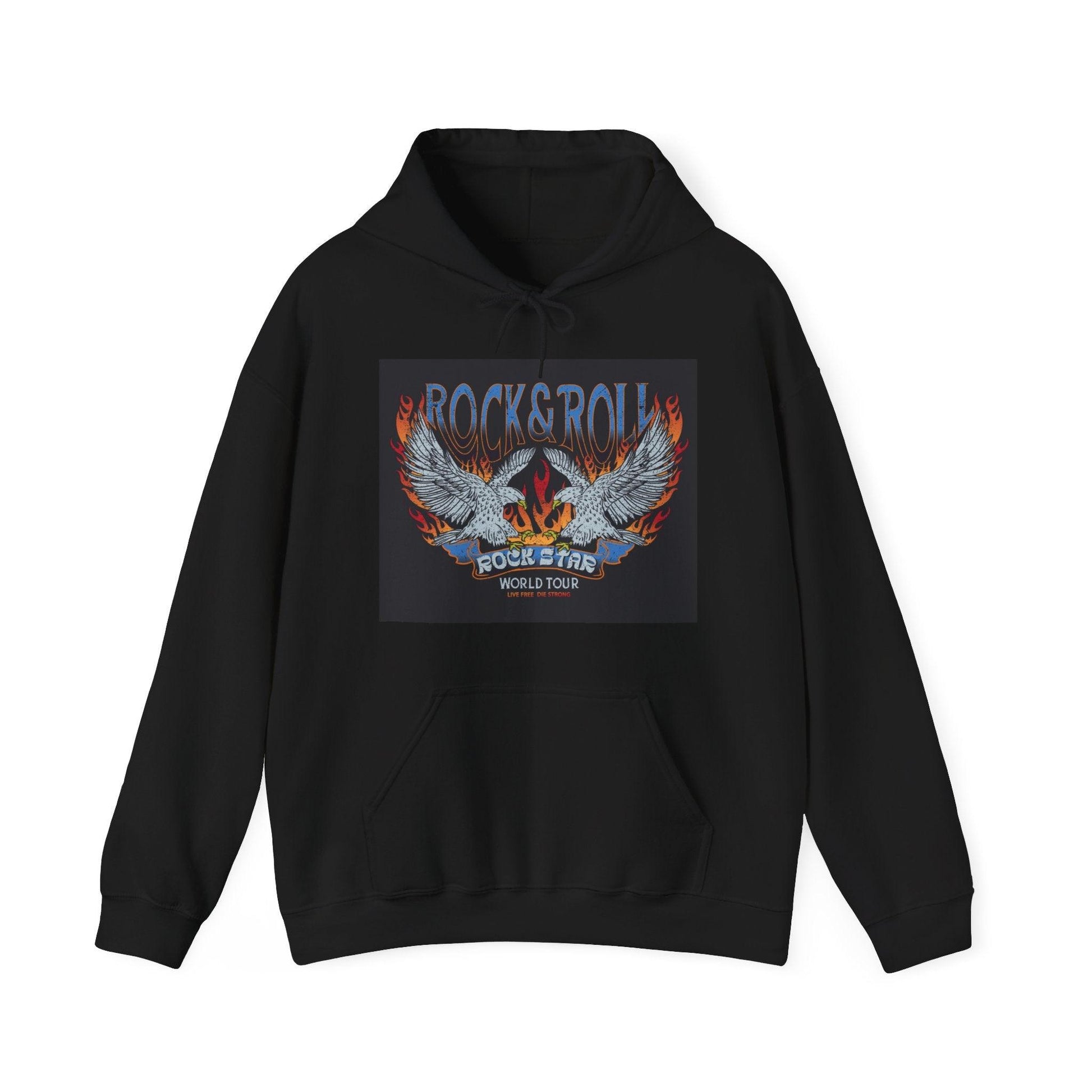 Rock & Roll Rock Star Unisex Heavy Blend™ Hooded Sweatshirt - Lizard Vigilante