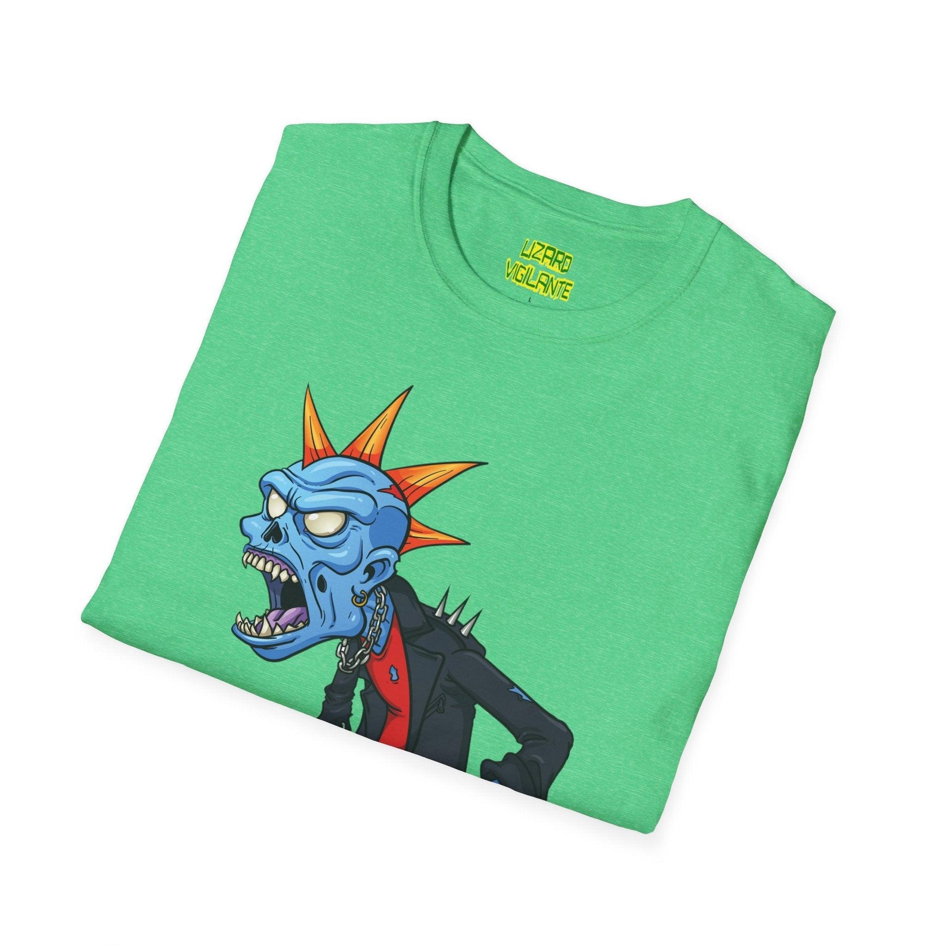 Punk Zombie Unisex Softstyle T-Shirt - Lizard Vigilante