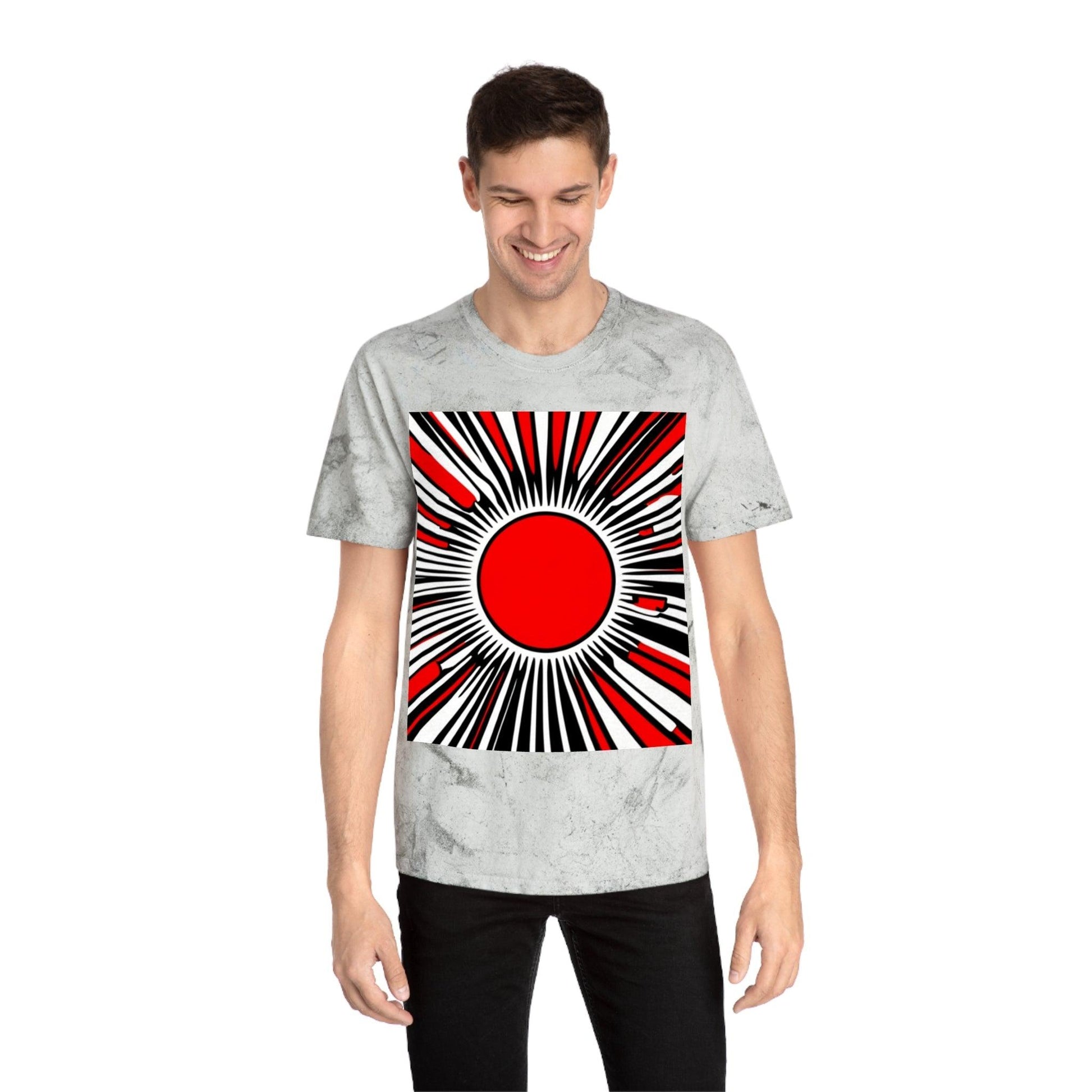 Red Circ Unisex Color Blast T-Shirt - Lizard Vigilante