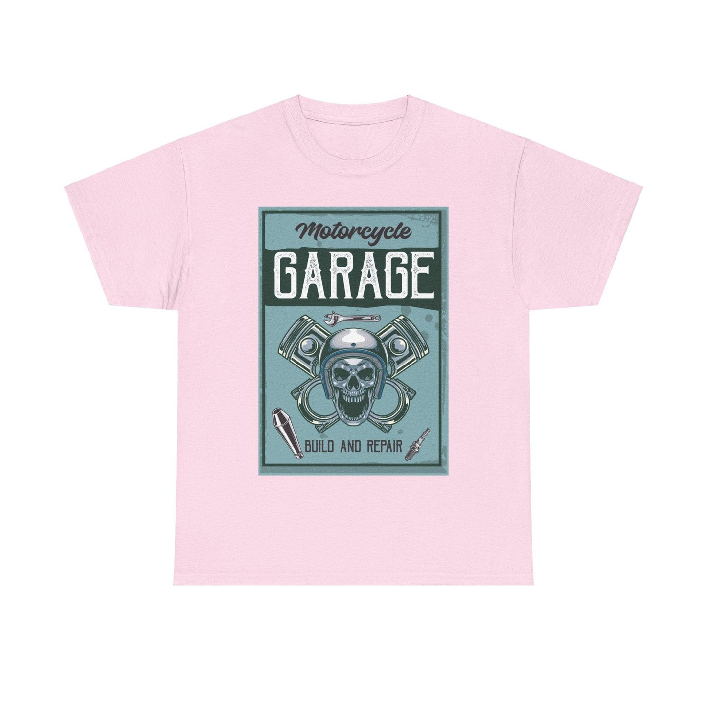 Motorcycle Garage Unisex Heavy Cotton Tee - Lizard Vigilante