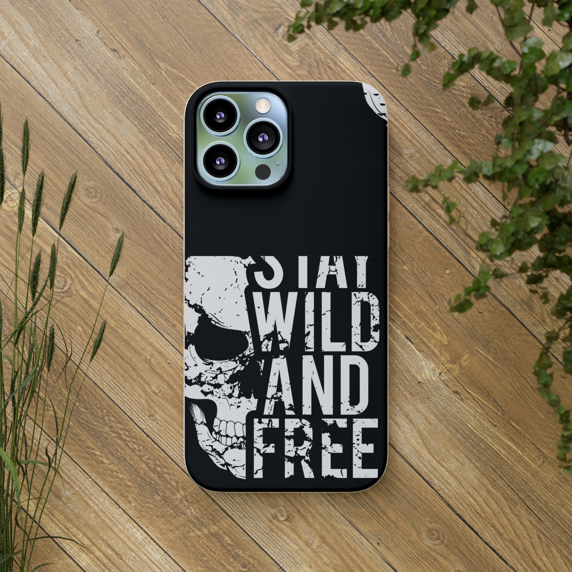 Stay Wild And Free Skull Biodegradable Cases - Lizard Vigilante