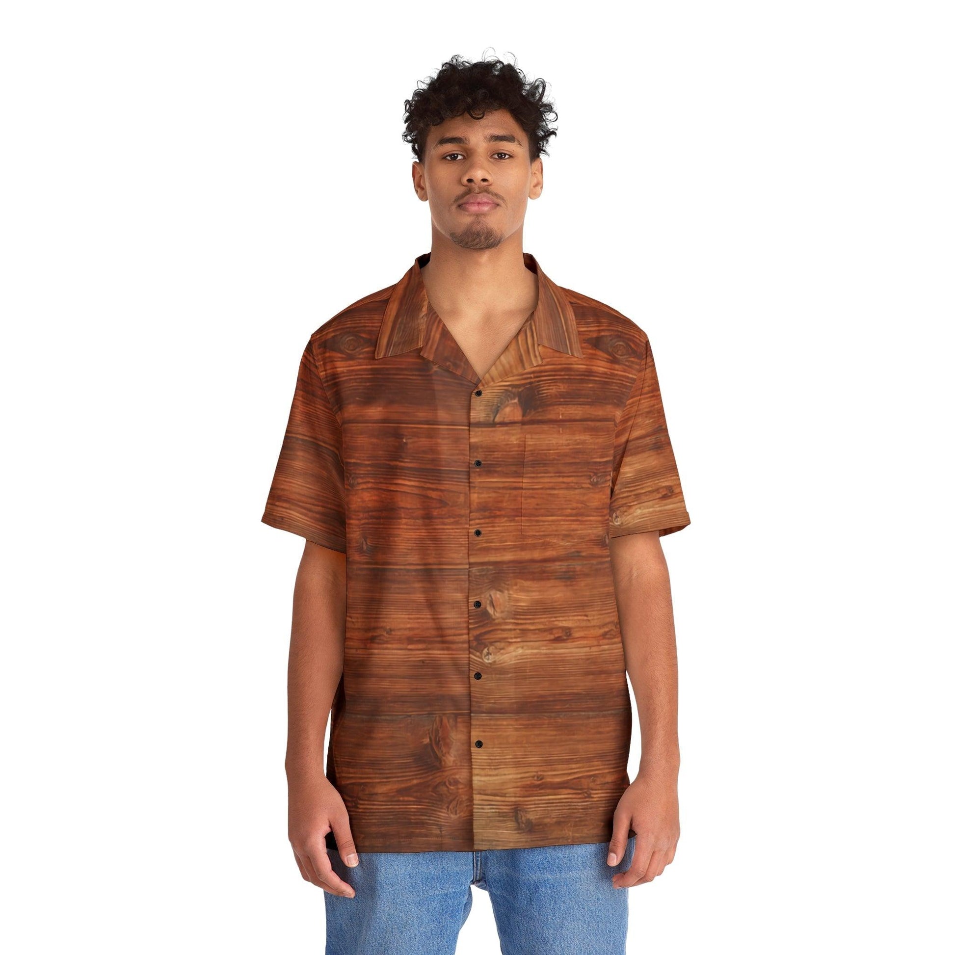 Wood-Maker Men's Hawaiian Shirt - Lizard Vigilante