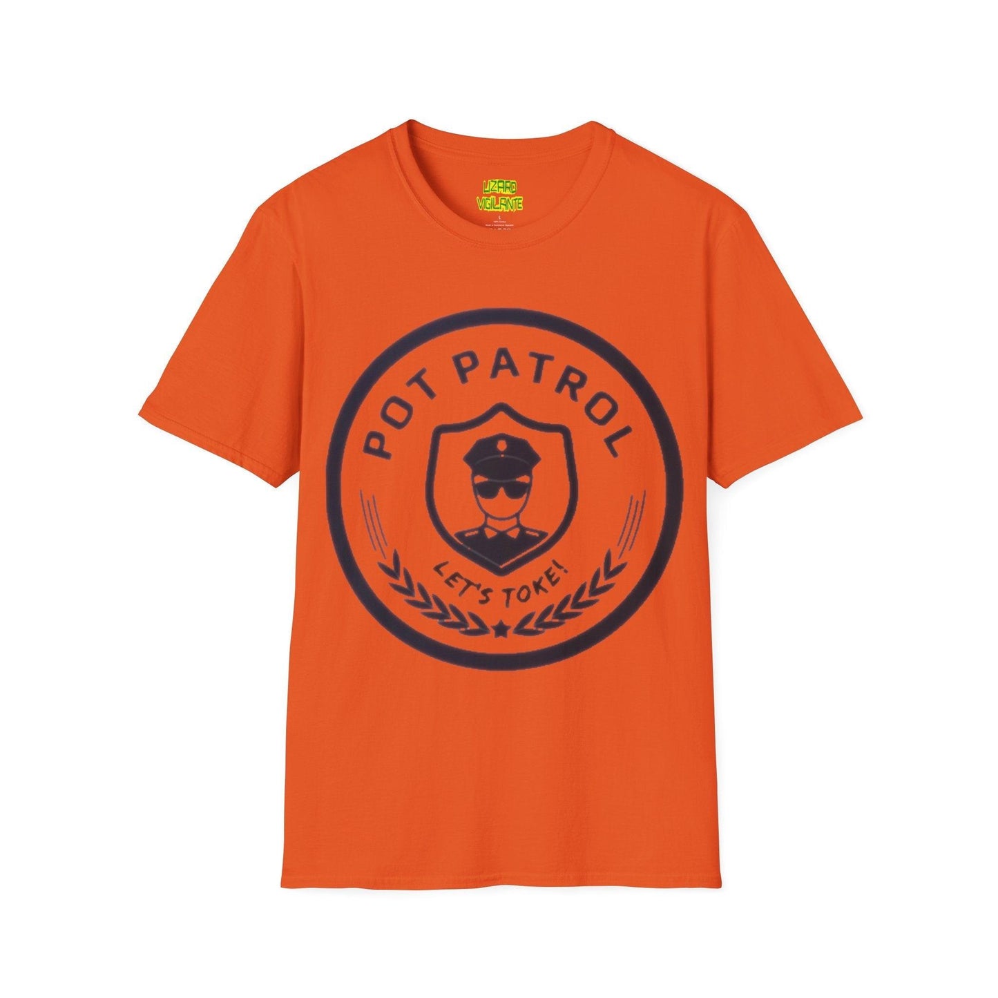 POT PATROL Let's Toke! Unisex Softstyle T-Shirt - Lizard Vigilante