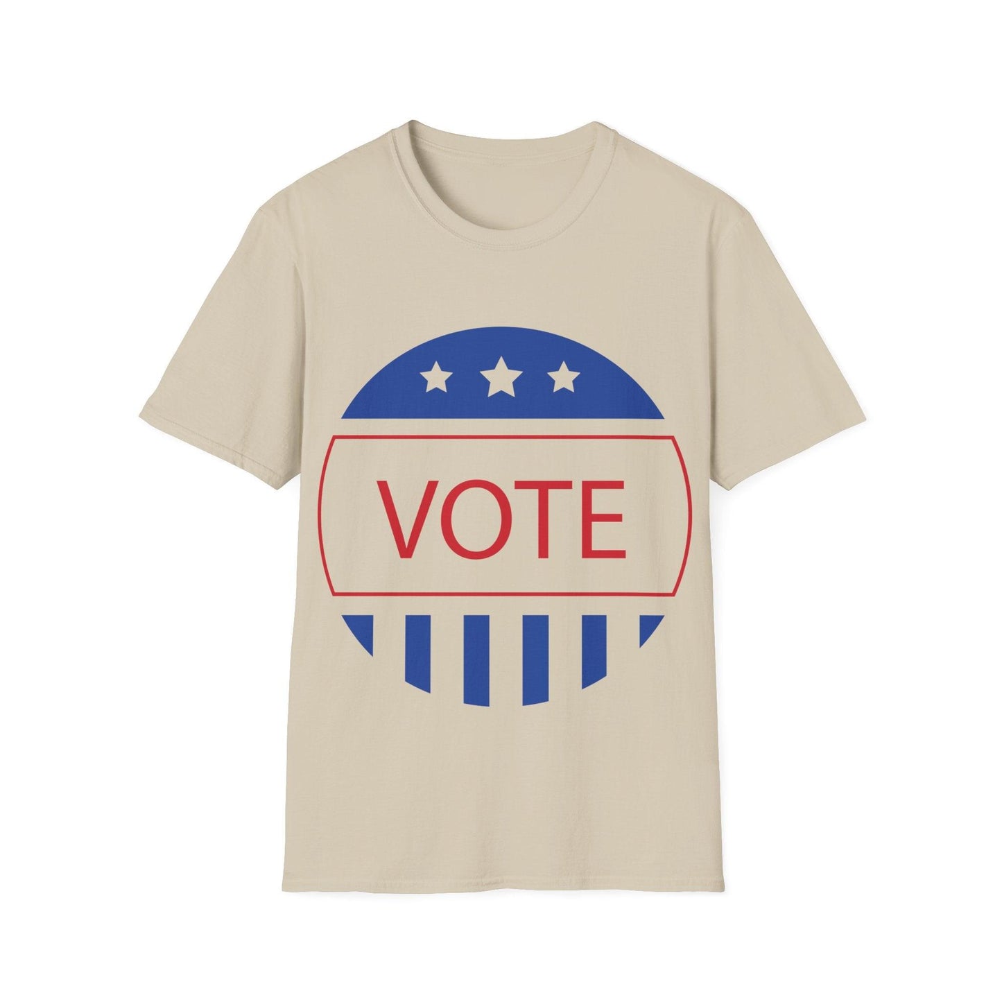 VOTE Red White And Blue Graphic Unisex Softstyle T-Shirt - Lizard Vigilante