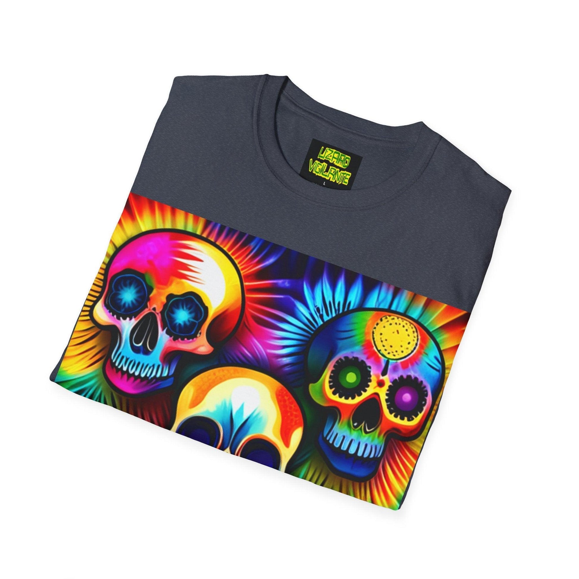 Escaped Skulls Unisex Softstyle T-Shirt - Lizard Vigilante