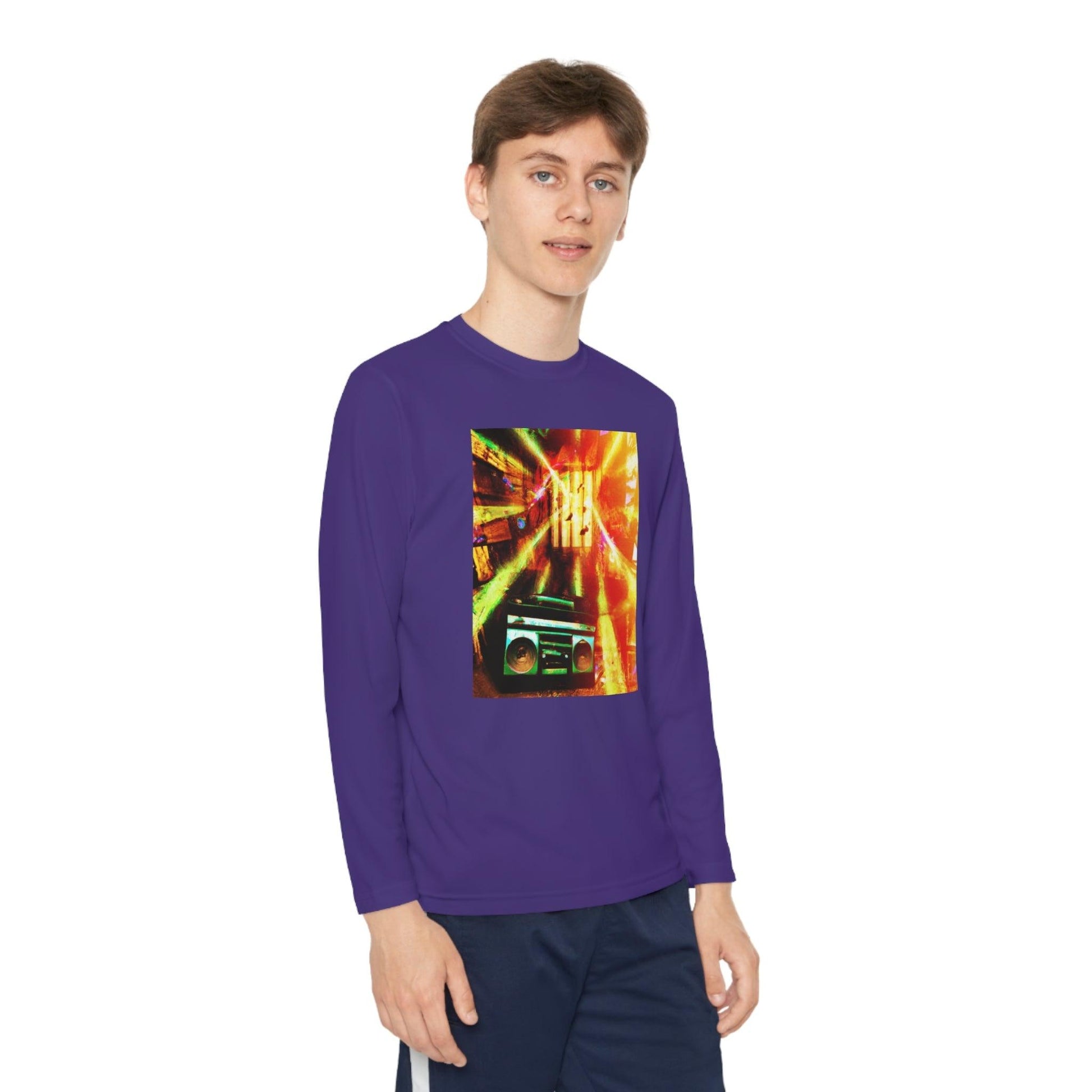 Prison BoomBox Light Burst Youth Long Sleeve Competitor Tee - Lizard Vigilante