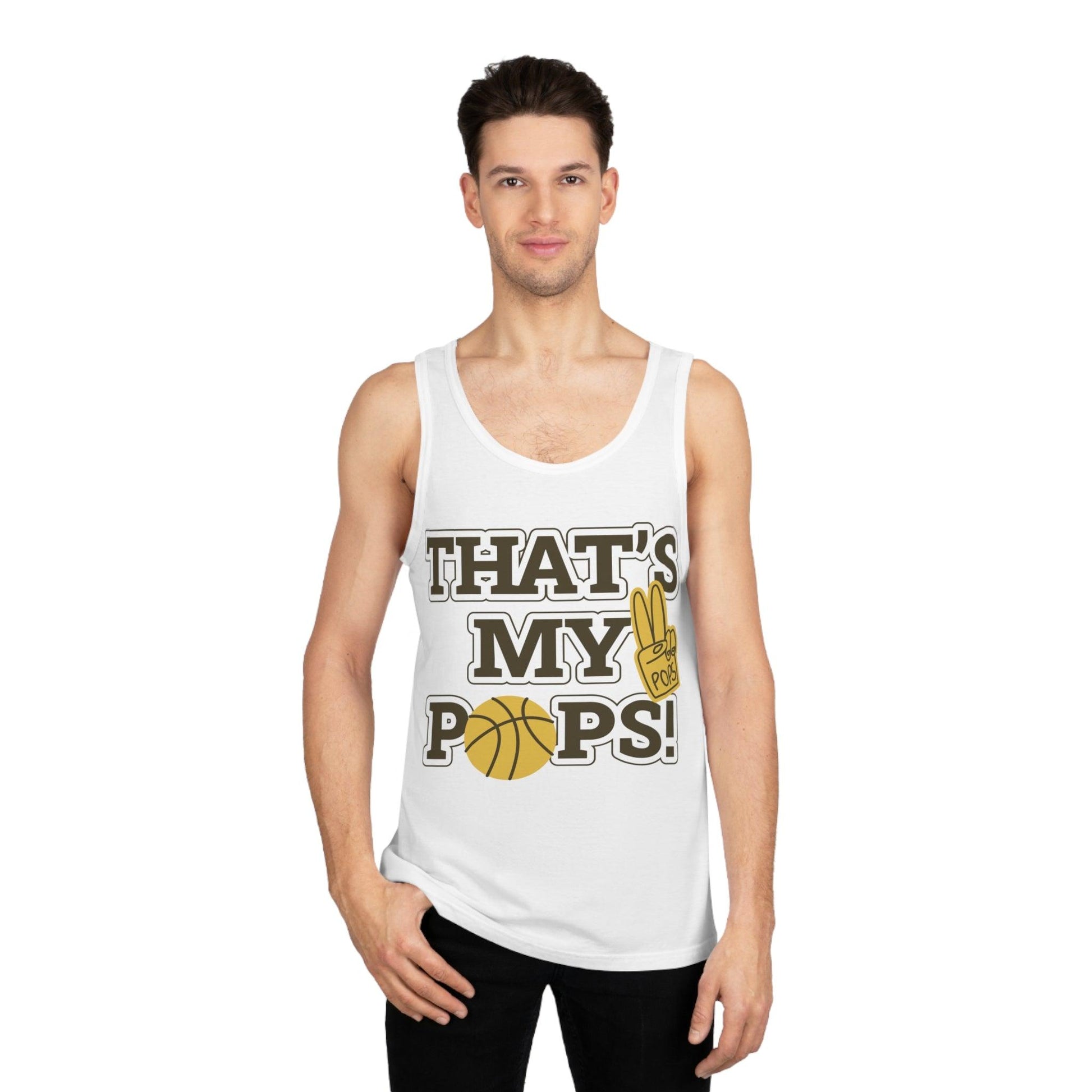 That's My Pops Basketball Unisex Softstyle™ Tank Top - Lizard Vigilante