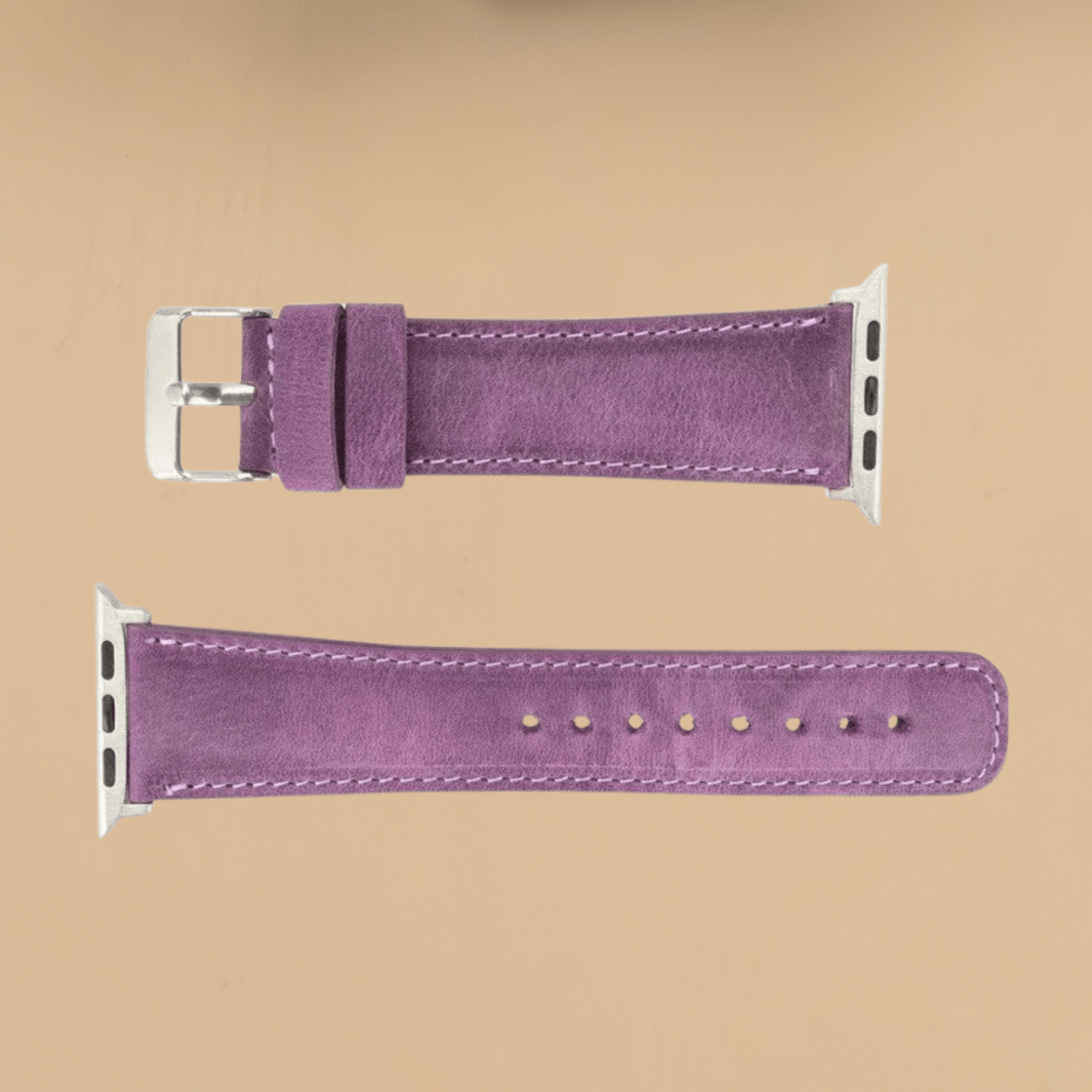 Apple Watch Purple Leather Strap - Boston