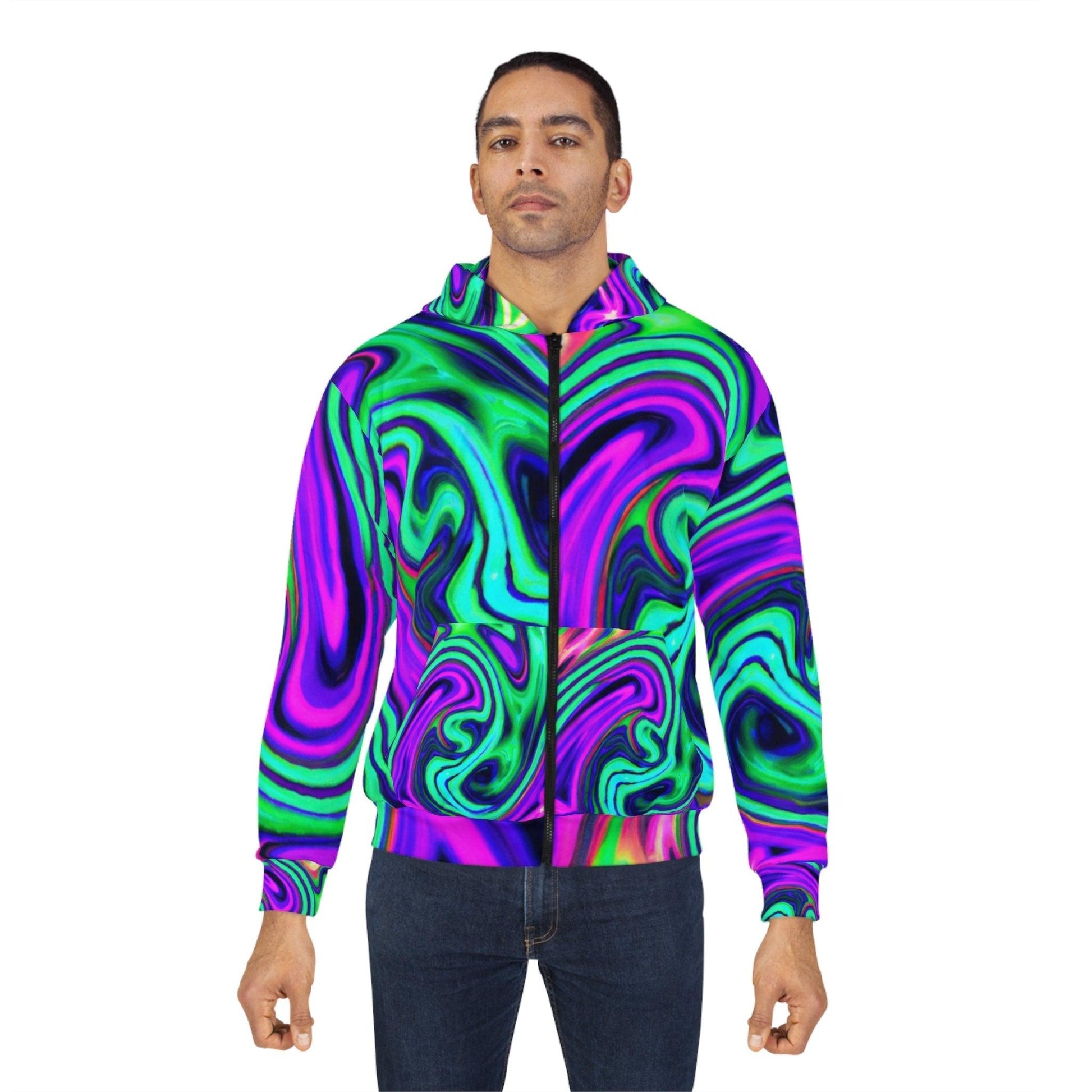 Swirliage Unisex Zip Hoodie - Lizard Vigilante