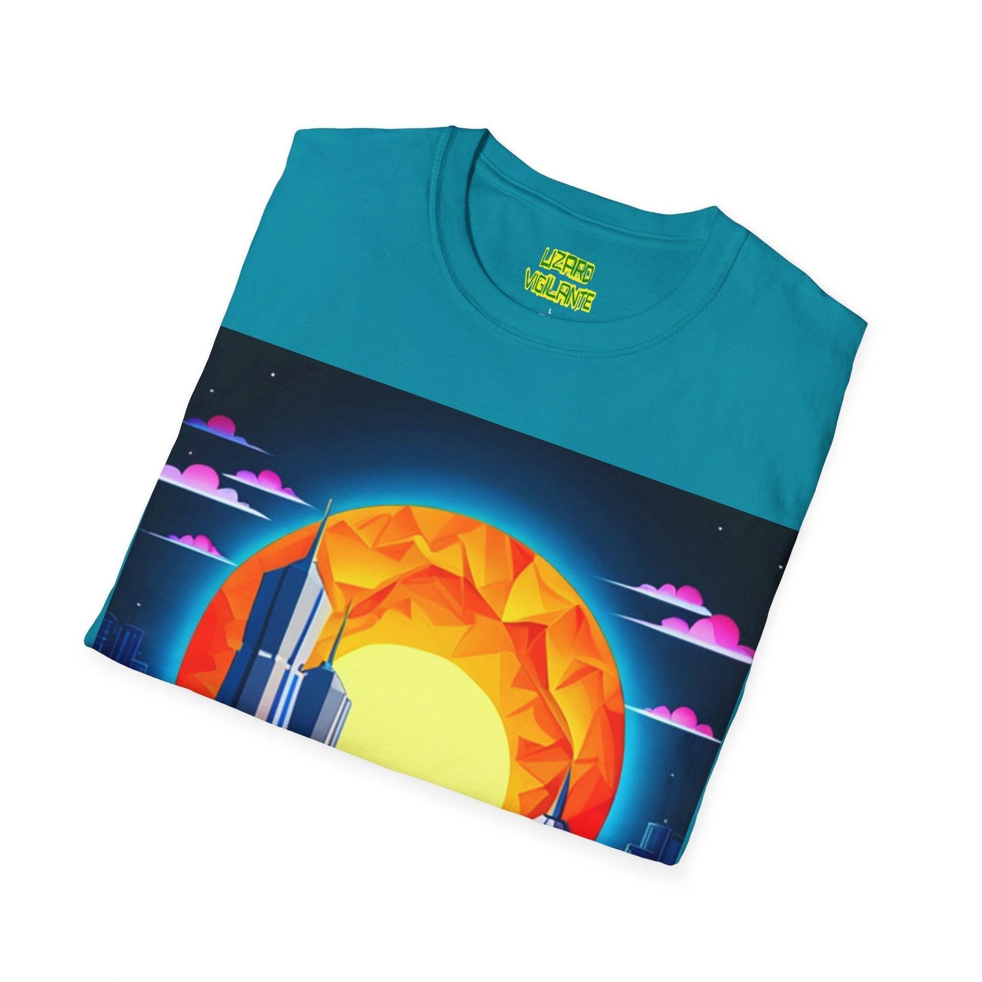 Eclipsed Fiver Unisex Softstyle T-Shirt - Lizard Vigilante