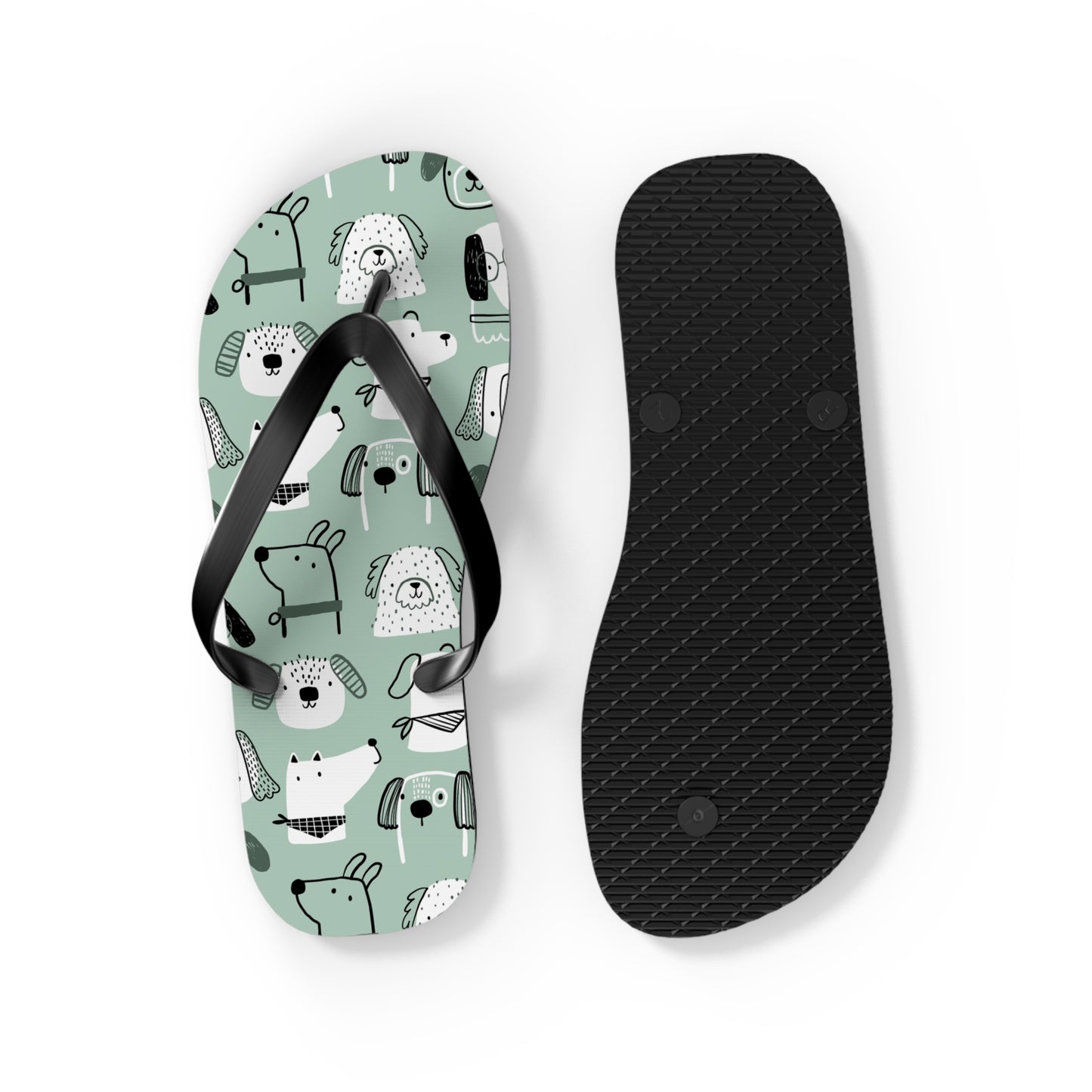 Illustrated Doggers Flip Flops - Premium Shoes from Printify - Just $27.99! Shop now at Lizard Vigilante
